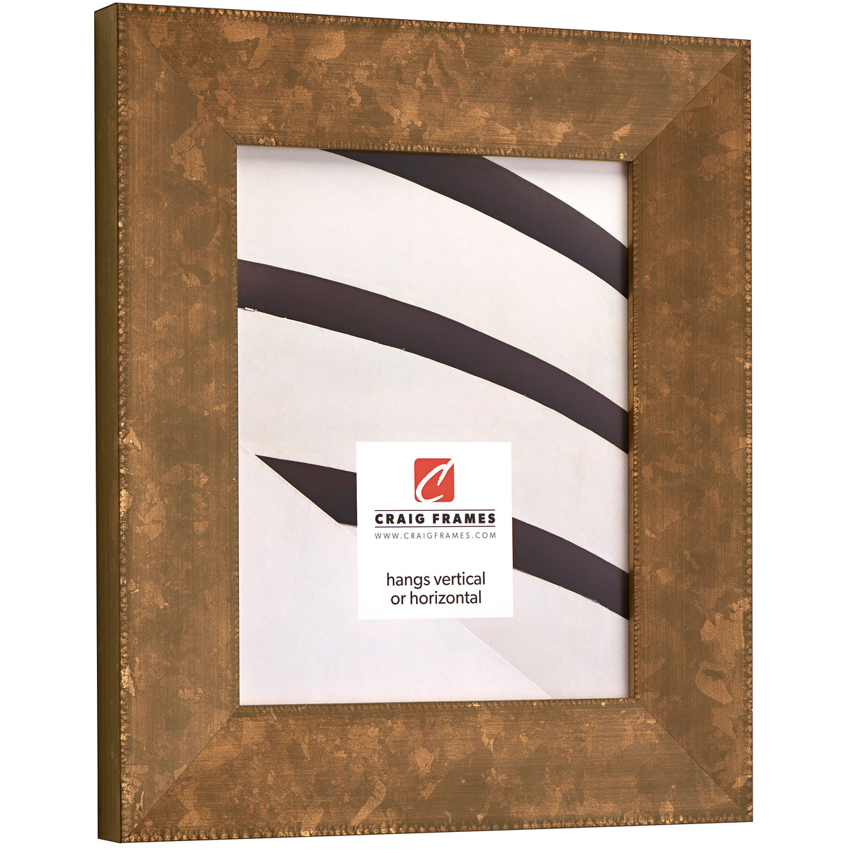 Patina 225 2.25", Distressed Copper and Black Picture Frame