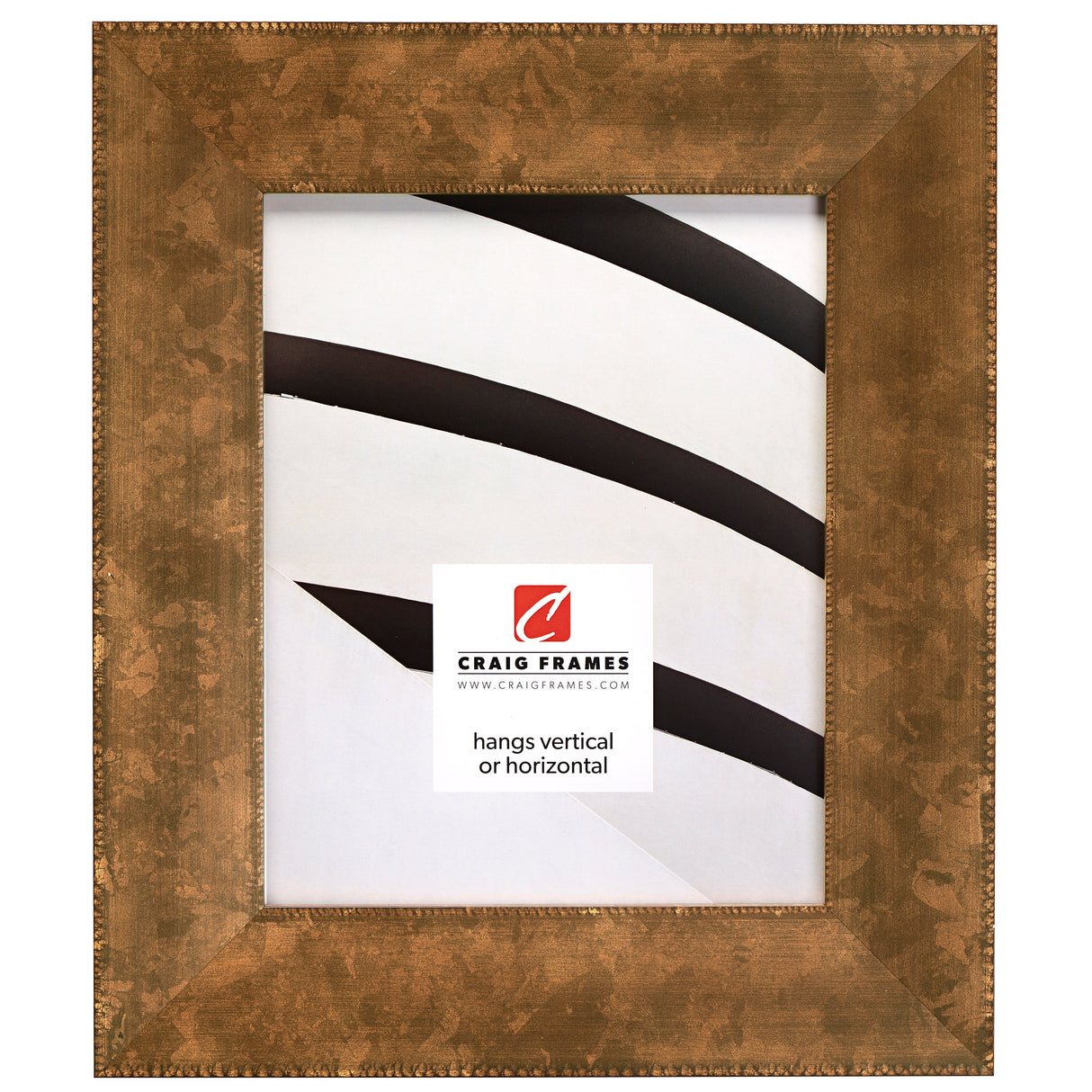 Patina 225 2.25", Distressed Copper and Black Picture Frame