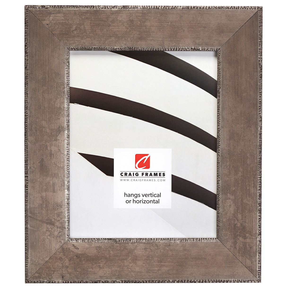 Patina 225 2.25", Distressed Silver and Black Picture Frame