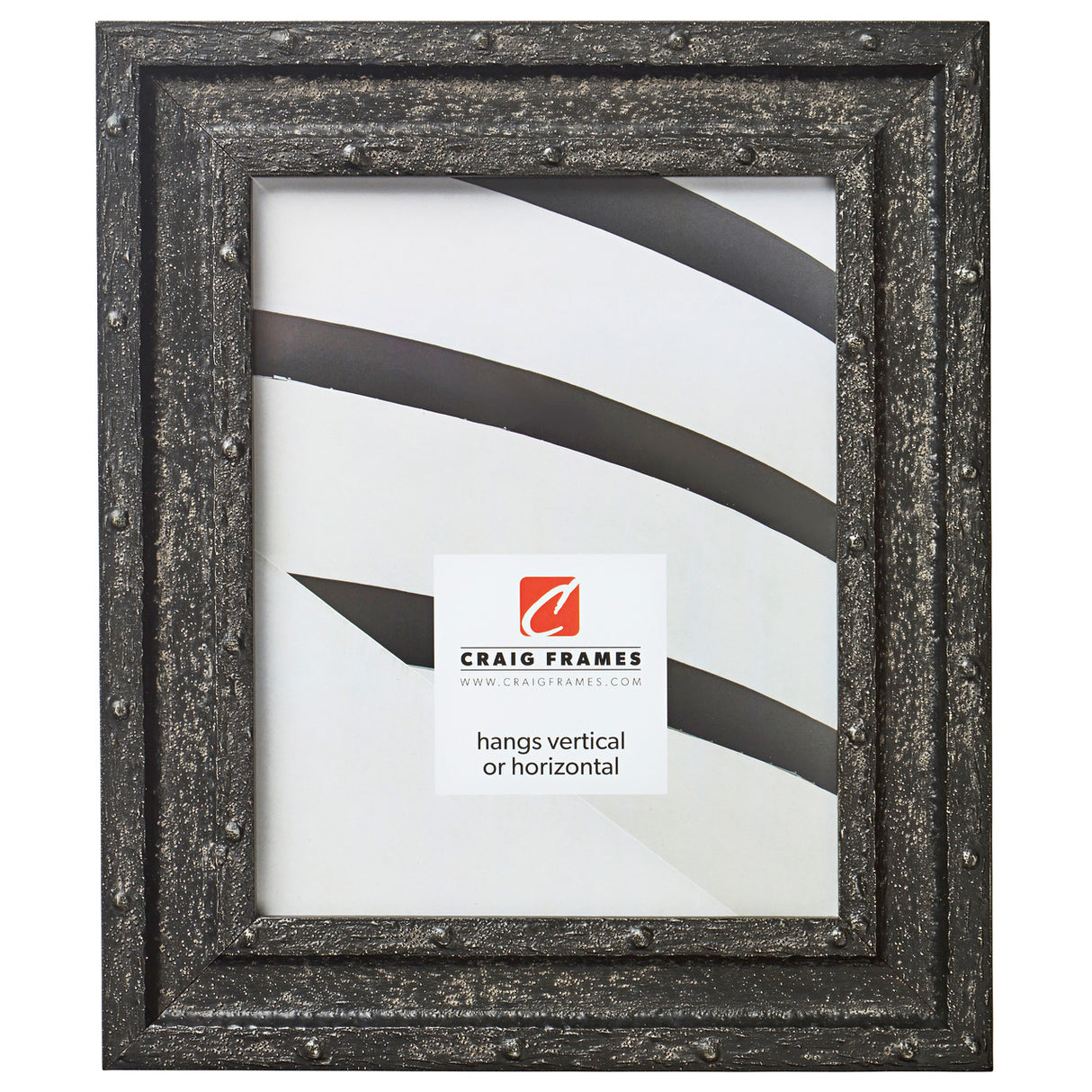 Nautilus 2", Industrial Iron Black Picture Frame
