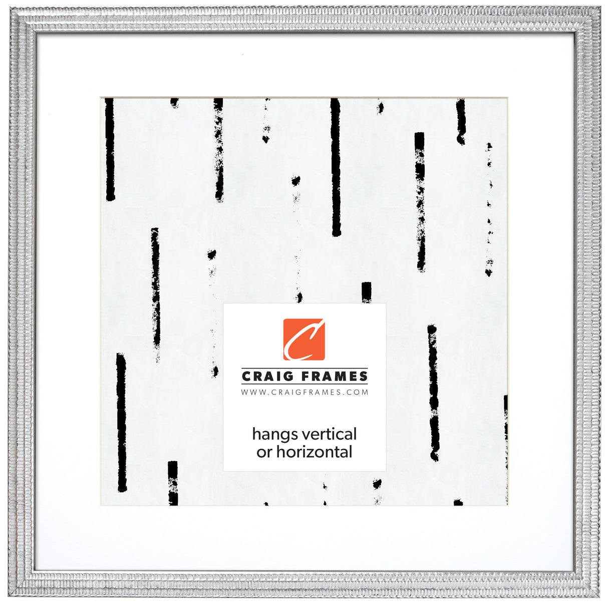 Farnsworth .75", Silver Matted Picture Frame