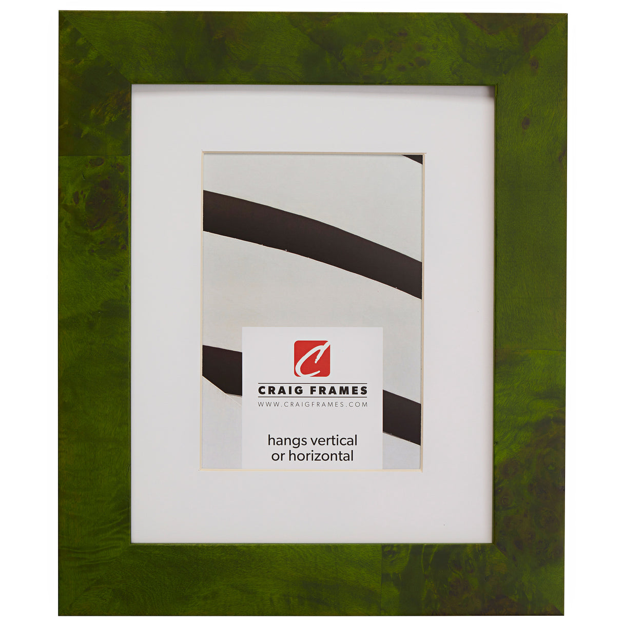 Innovations 1.5", Matted Green Burl Picture Frame