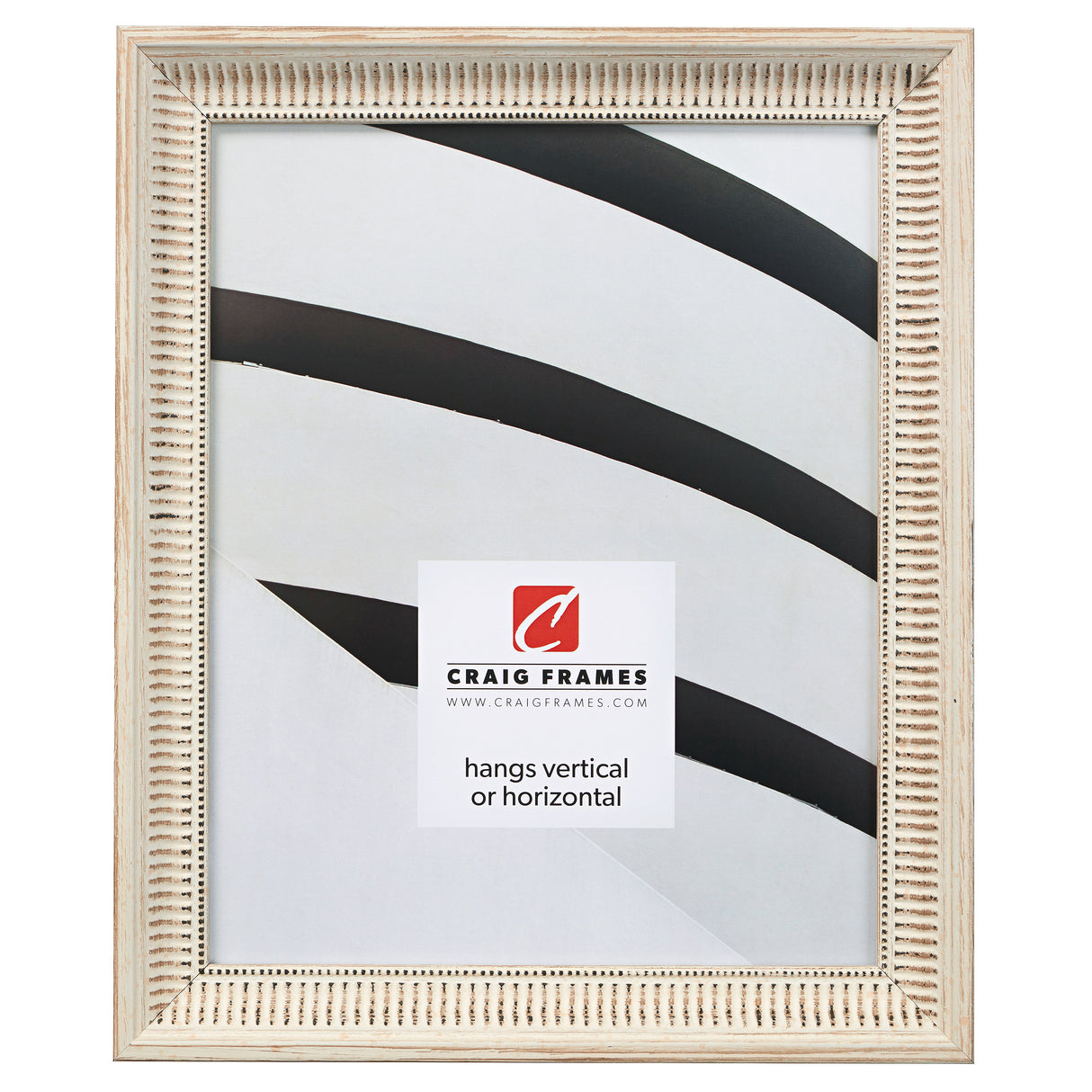 Luella 1", Ornate Whitewash Picture Frame