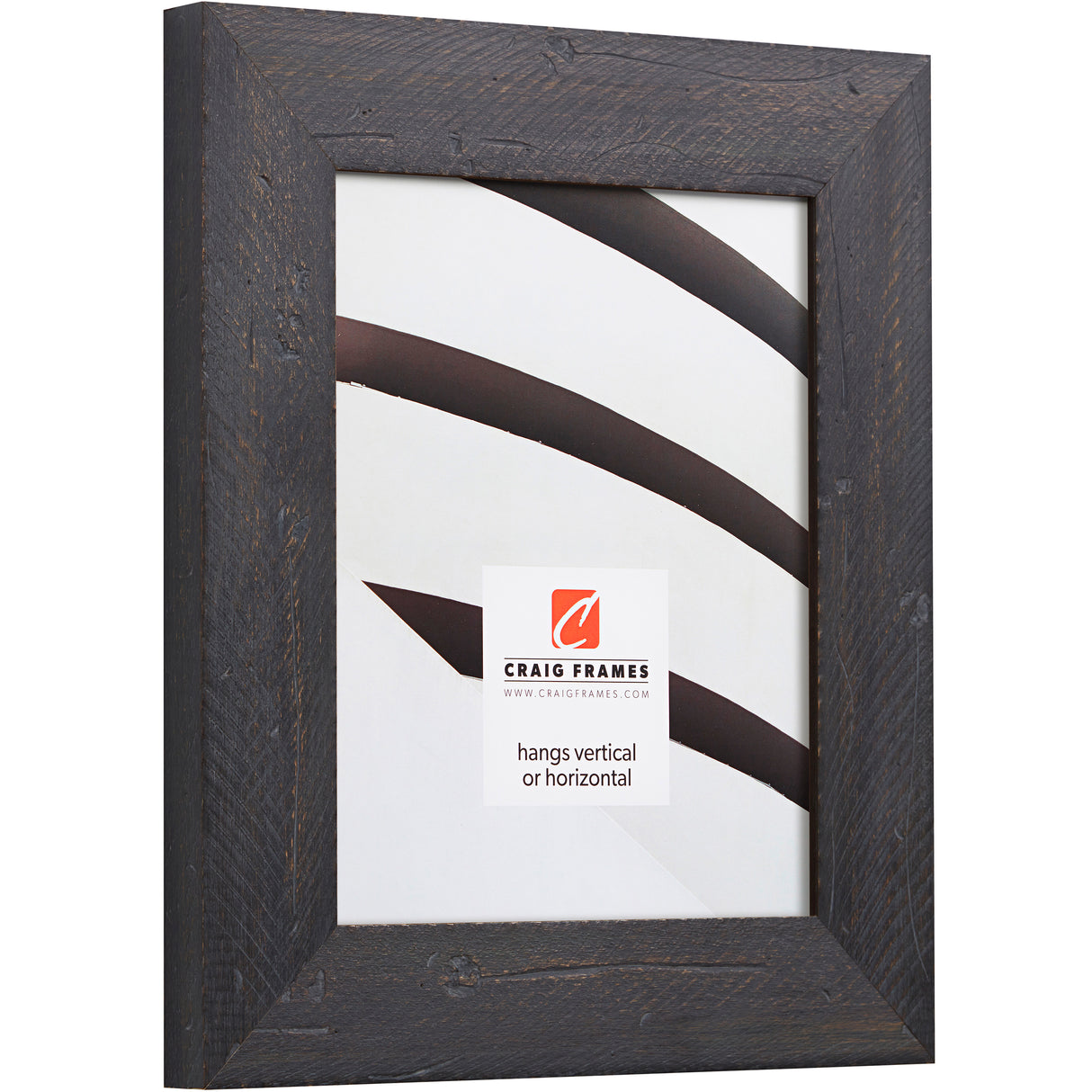 Hatteras 2", Boho Rustic Black Matted Picture Frame