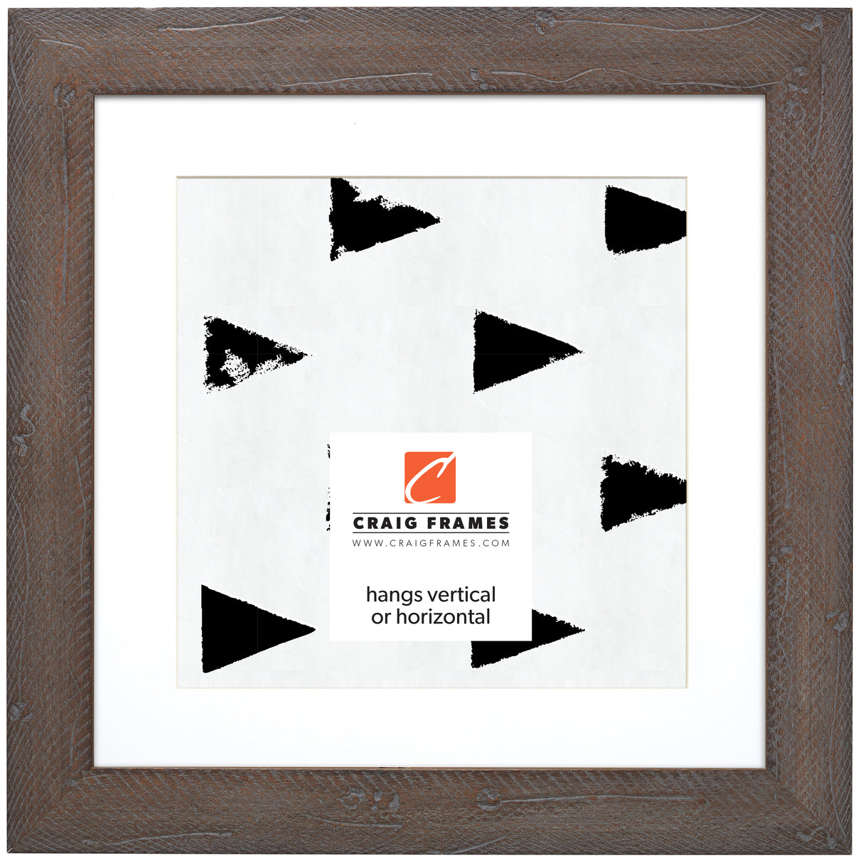 Hatteras 2", Boho Rustic Gray Wash Matted Picture Frame