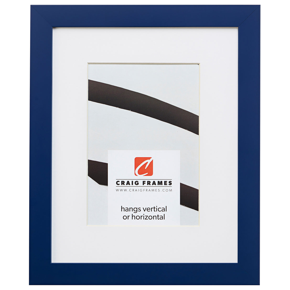 Confetti .875", Matted Blue Picture Frame