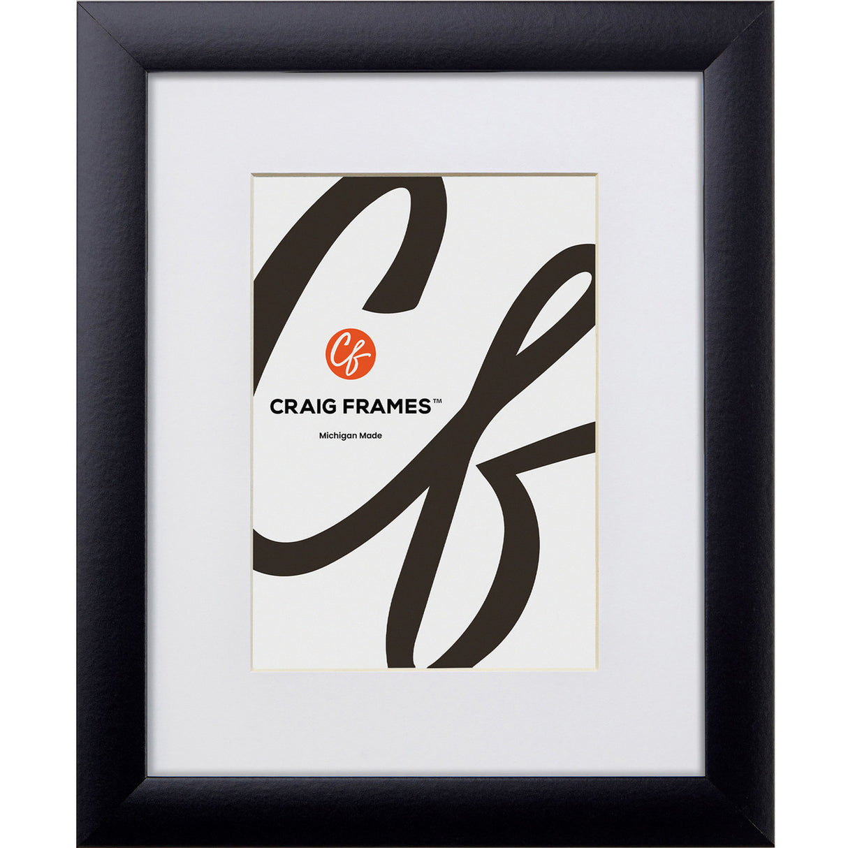 Contemporary 1", Matted Gallery Black Picture Frame - 4 Piece Set