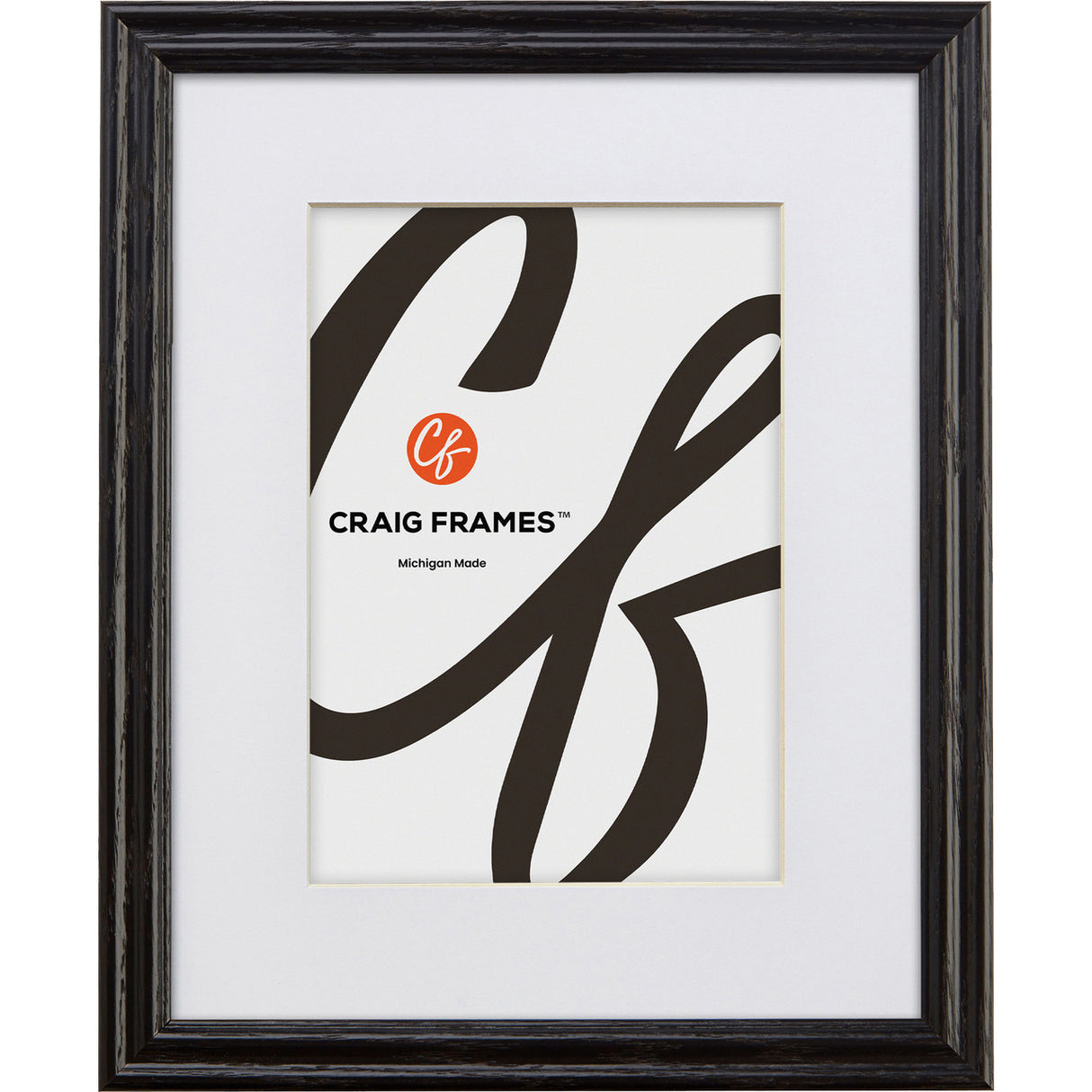 Wiltshire 200 .75", Matted Ebony Picture Frame - 4 Piece Set