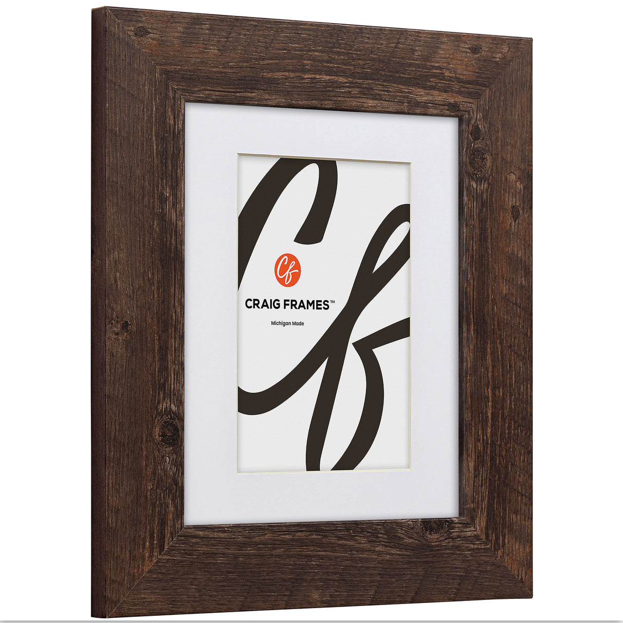 American Barn 2", Matted Brown Oak Picture Frame