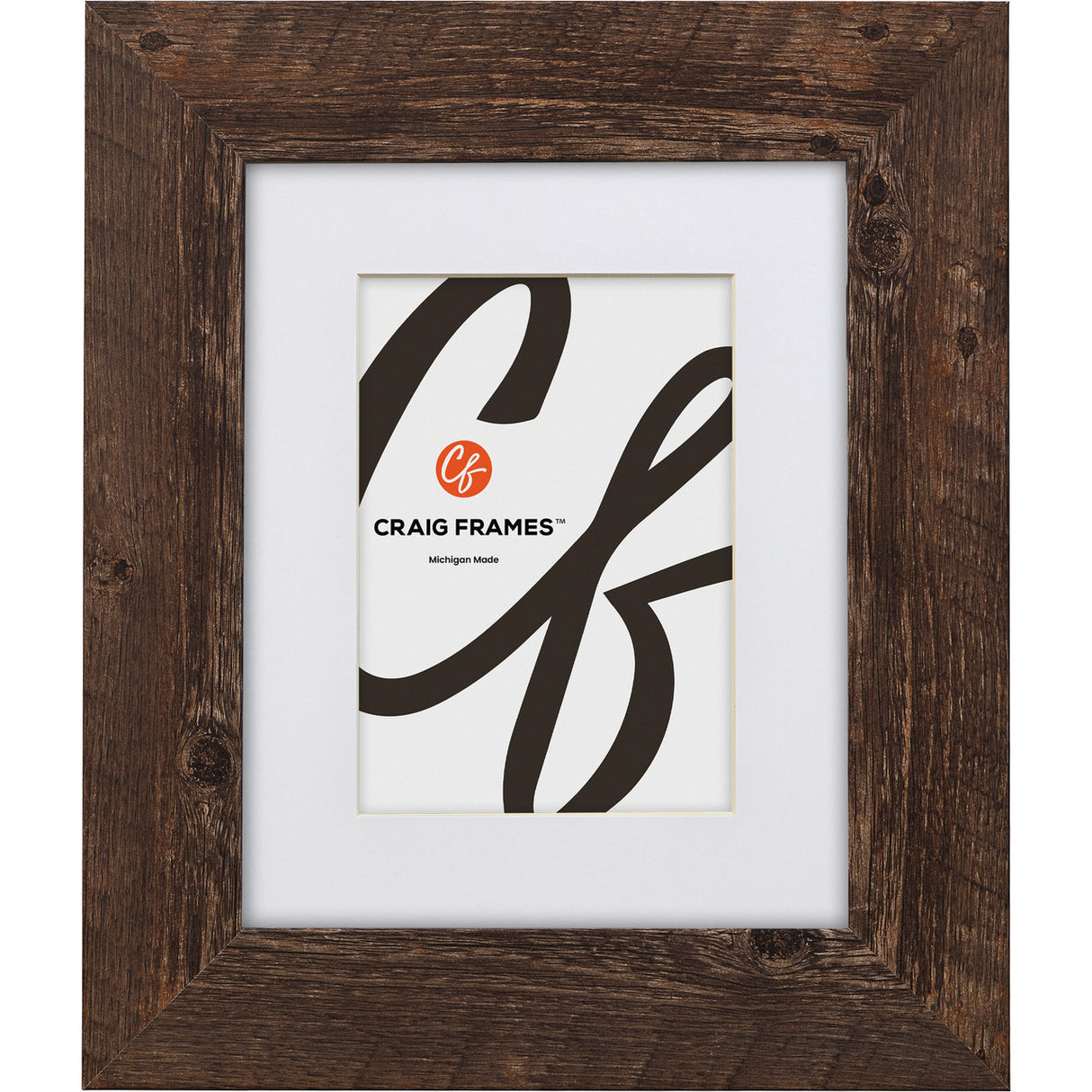 American Barn 2", Matted Brown Oak Picture Frame - 4 Piece Set
