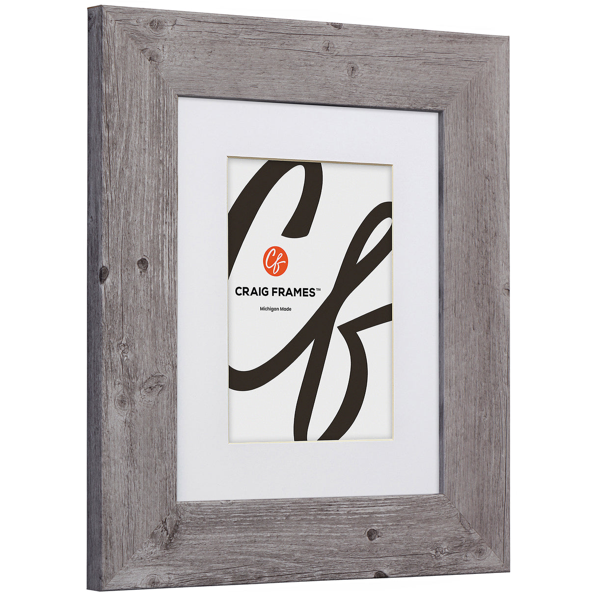 American Barn 2", Matted Light Gray Picture Frame