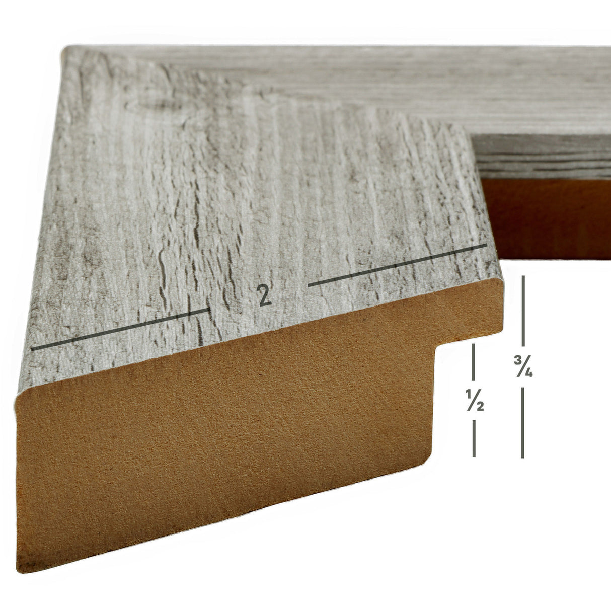 American Barn 2", Light Gray Oak Picture Frame - 2 Piece Set