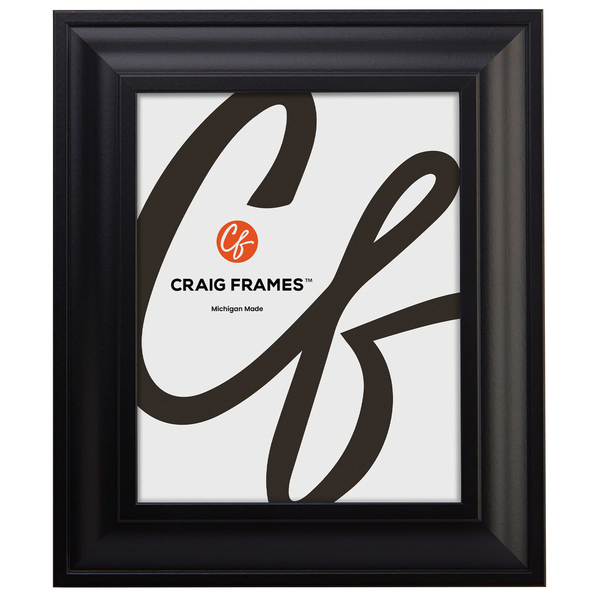 Upscale 2", Satin Black Picture Frames - 4 Piece Set