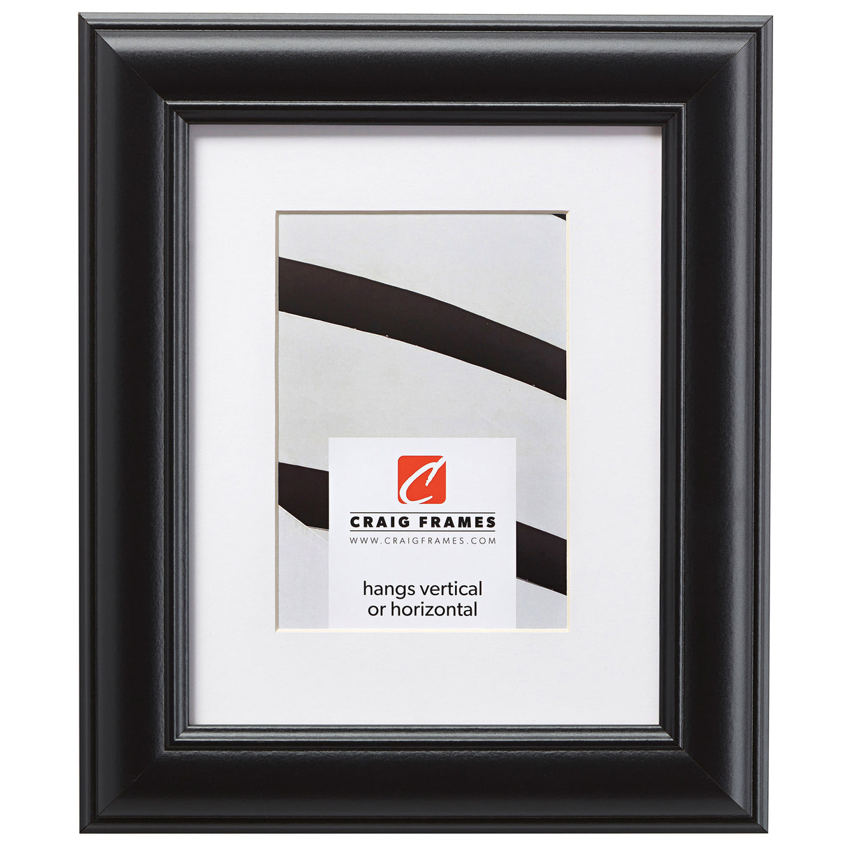 Dakota 175 1.75", Mystic Satin Black Matted Picture Frame