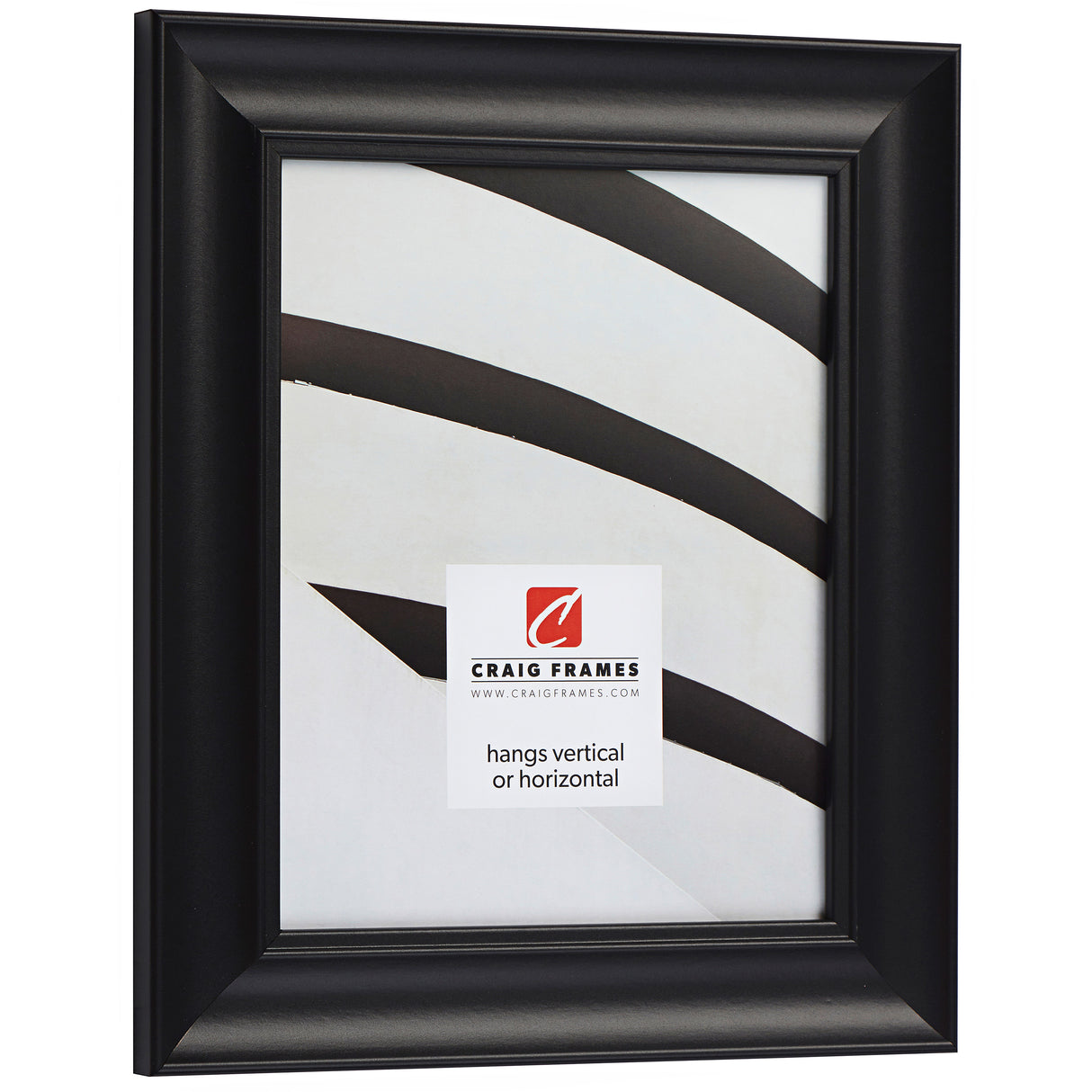 Vintage Revival 1.75", Satin Black Picture Frame