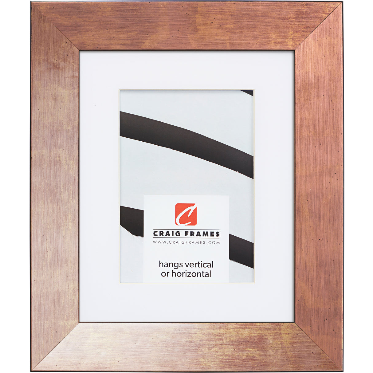 Milano 150 1.5", Rose Gold Matted Picture Frame
