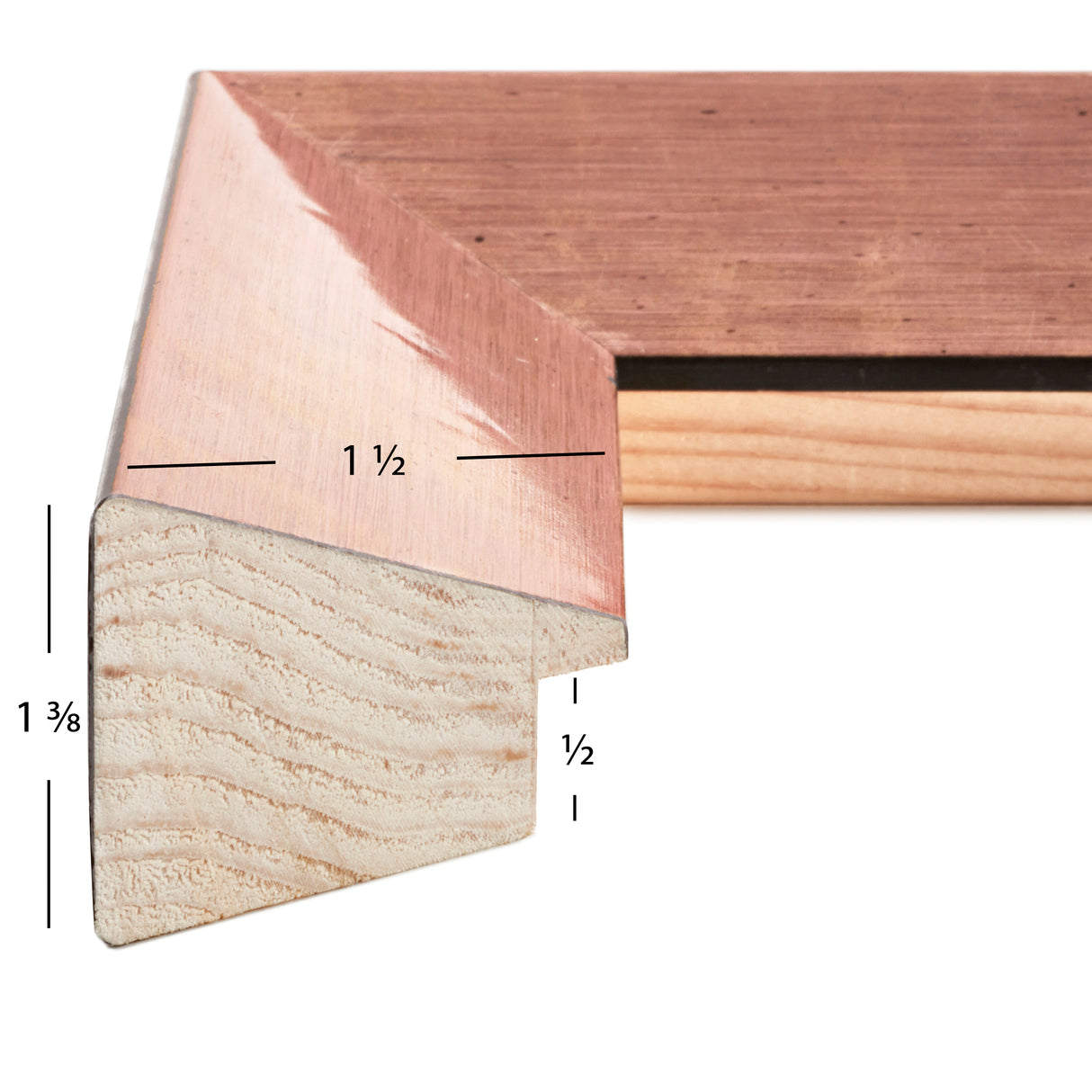 Milano 150 1.5", Rose Gold Picture Frame
