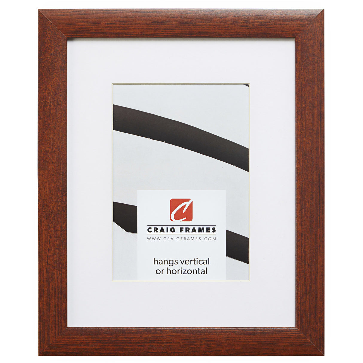 Contemporary 1", Matted Honey Brown Picture Frame