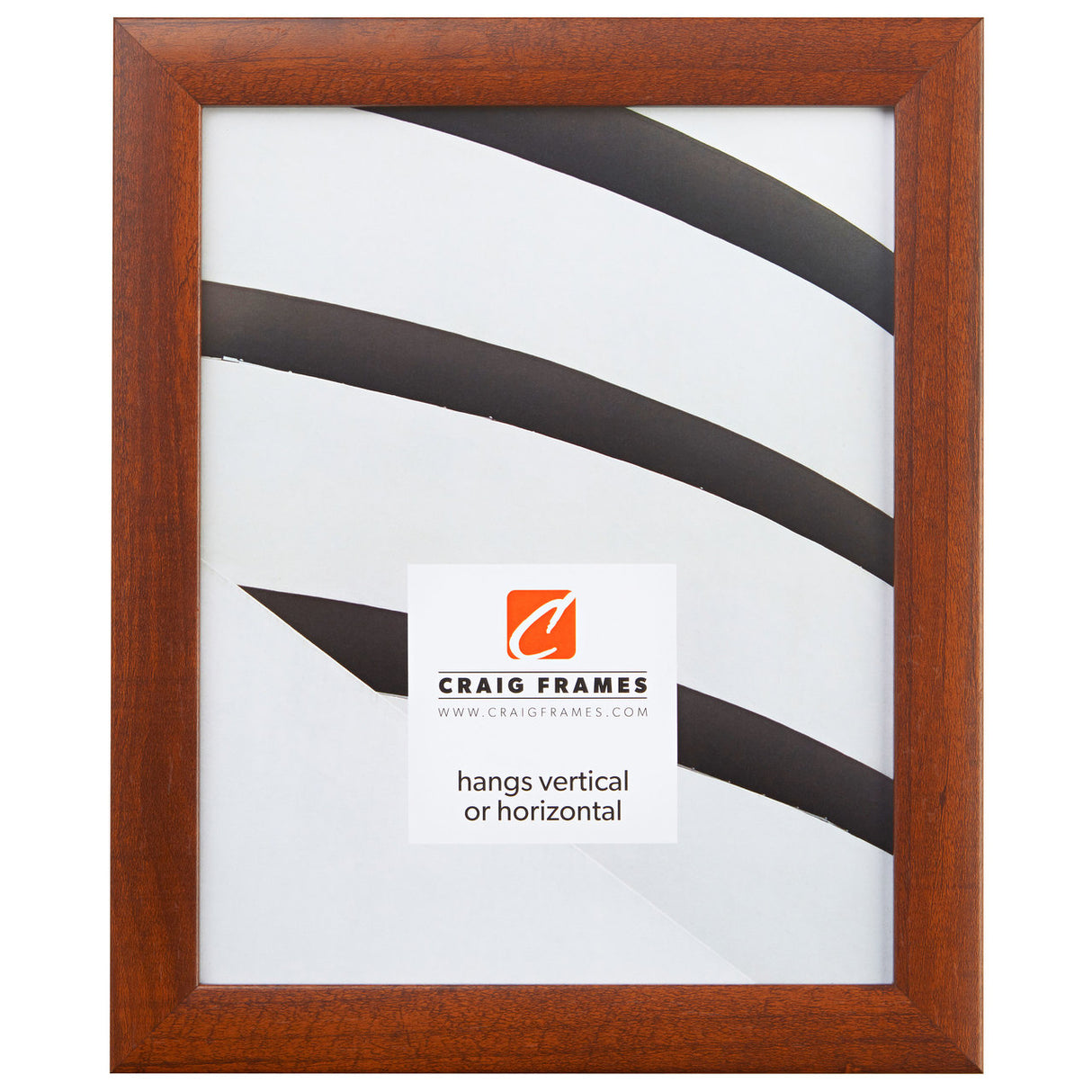 Contemporary 1", Honey Brown Picture Frames - 4 Piece Set