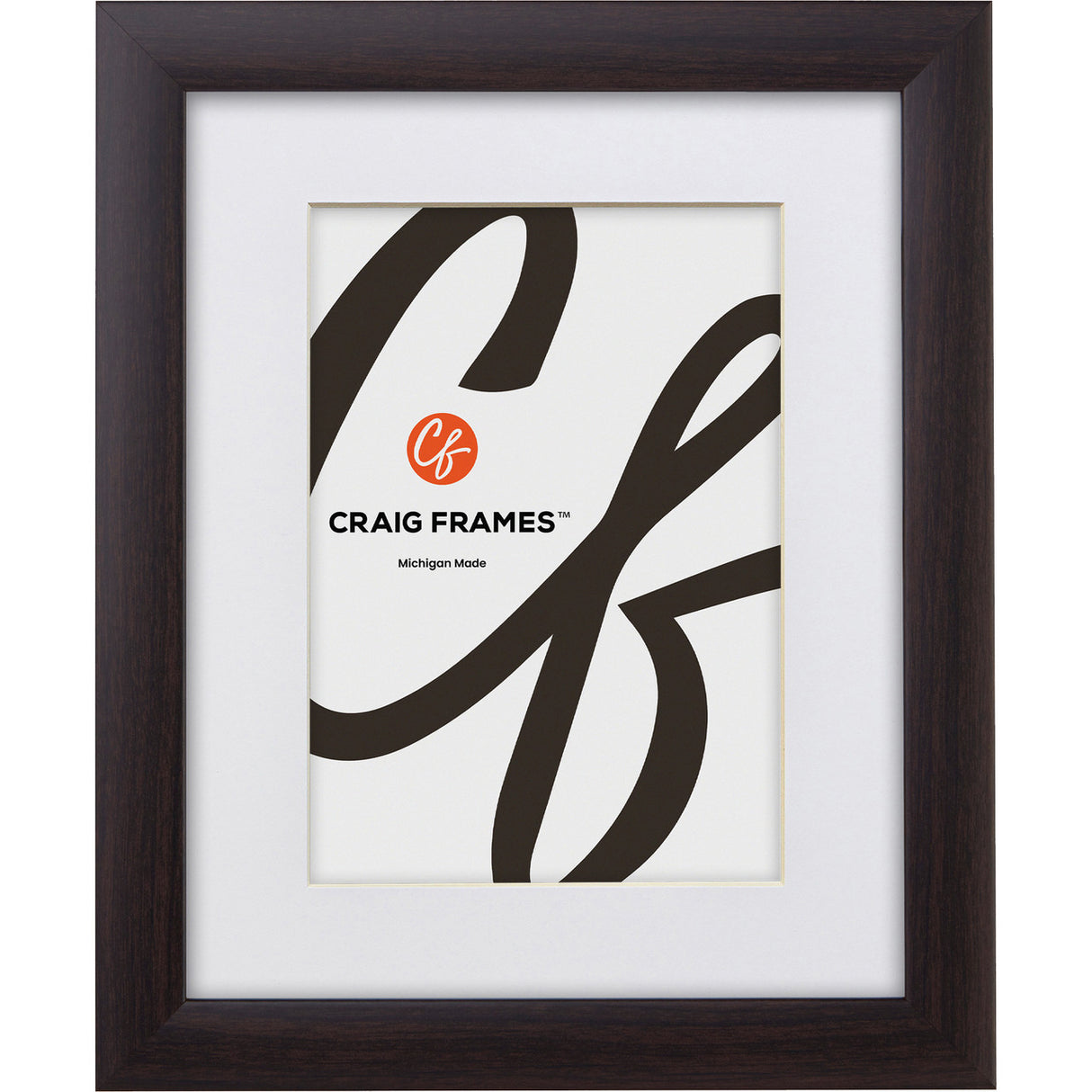 Contemporary 1", Matted Brazilian Walnut Picture Frame - 4 Piece Set