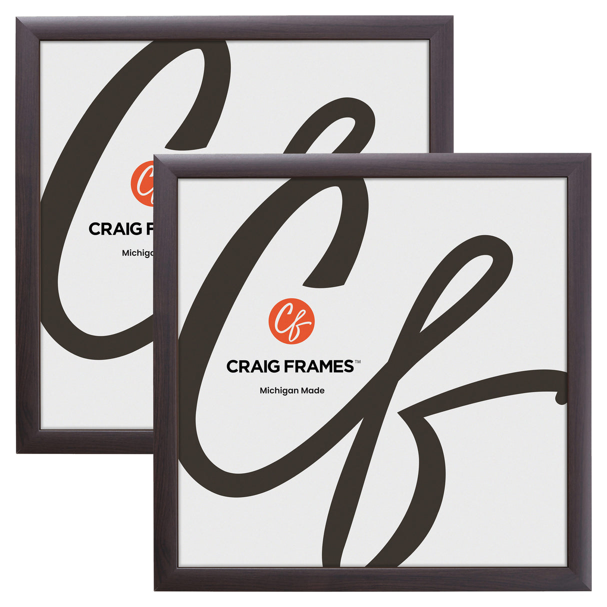 Contemporary 1", Brazilian Walnut Picture Frames - 2 Piece Set