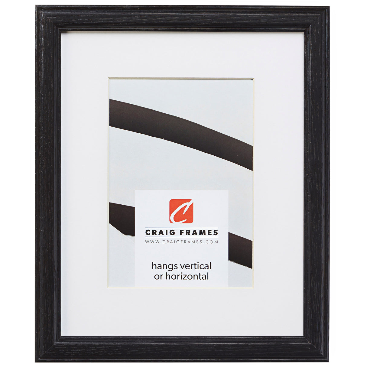 Wiltshire 236 .75", Matted Ebony Picture Frame