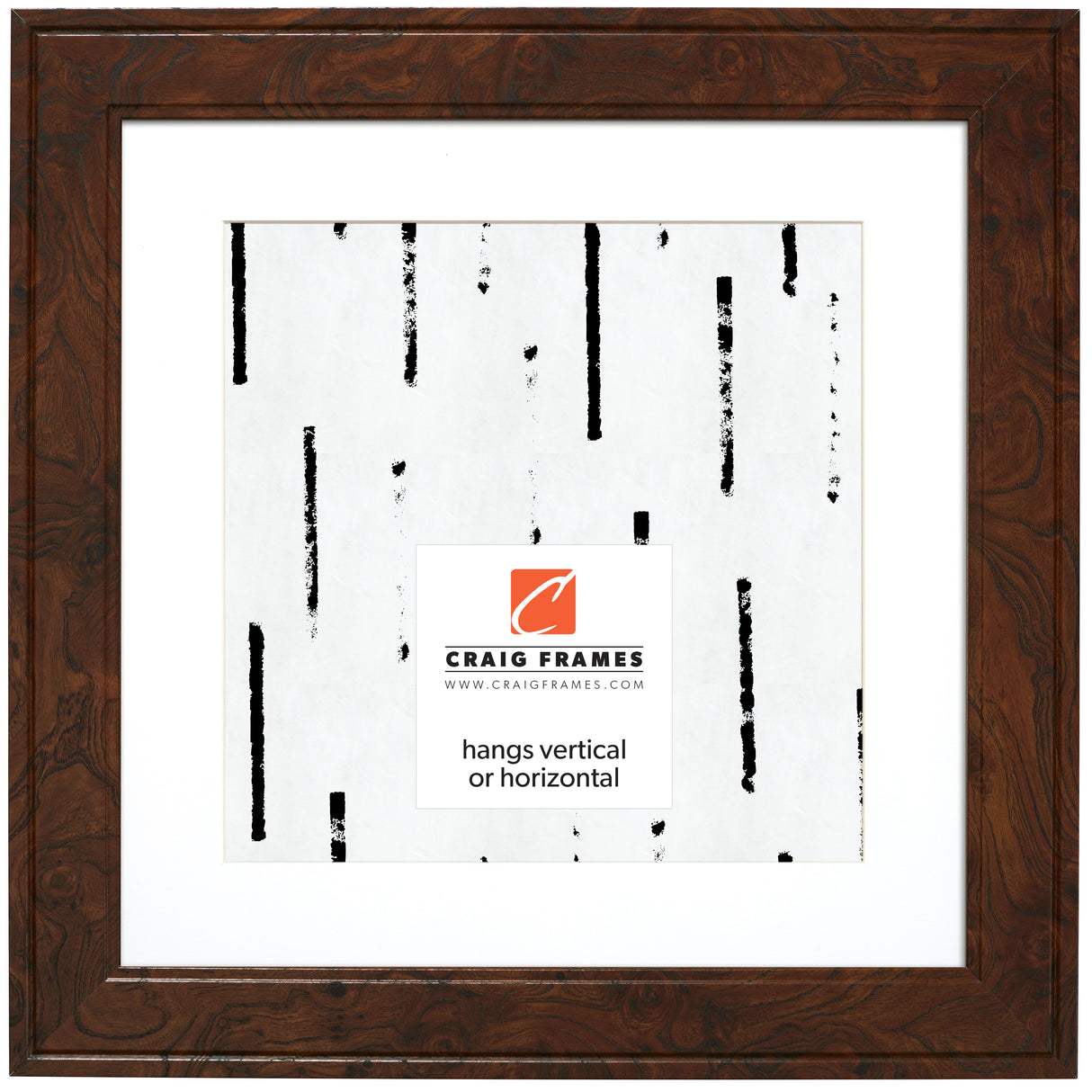 Contemporary Inspirations 2", Matted Brown Burl Picture Frame