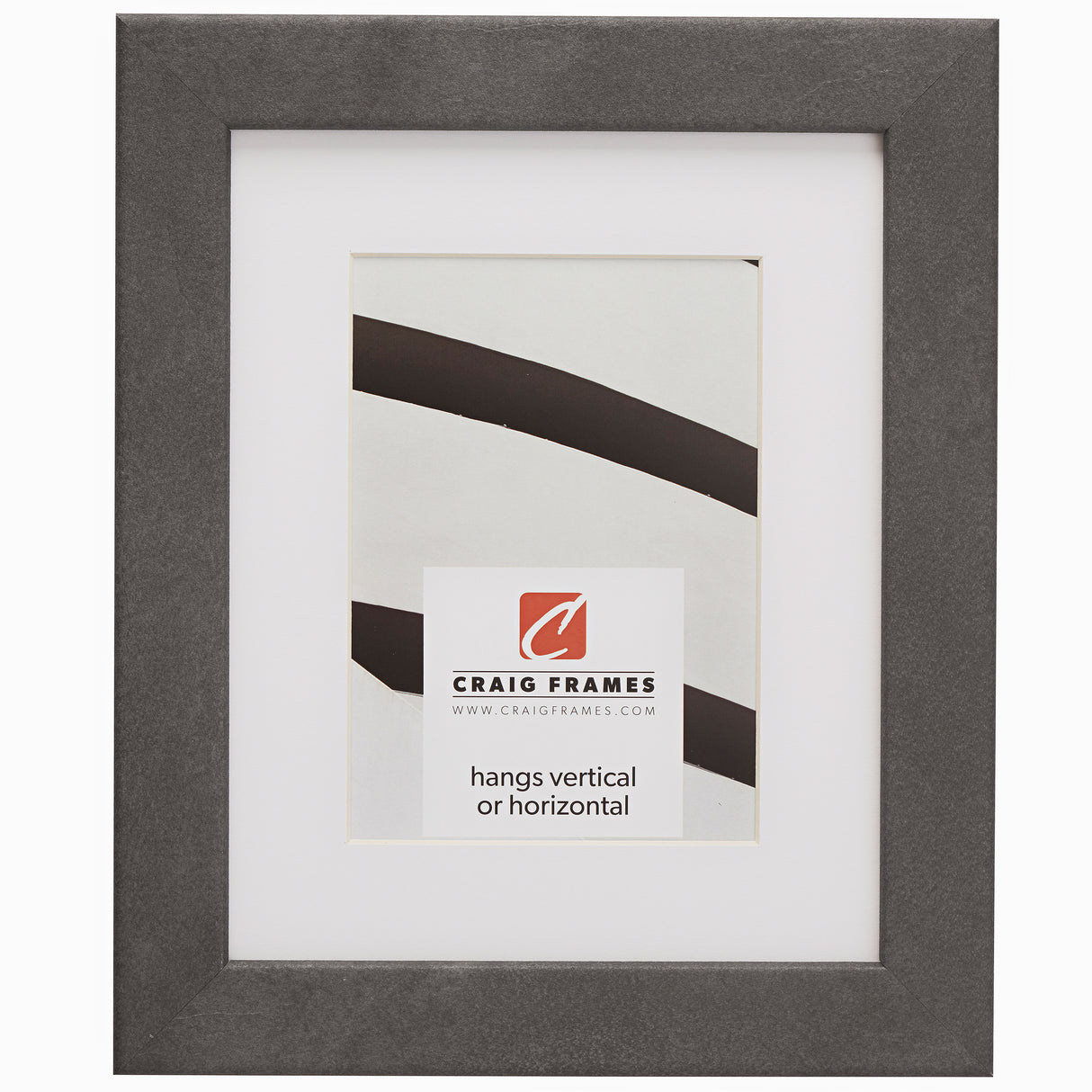 Bauhaus 125 1.25", Matted Concrete Gray Picture Frame