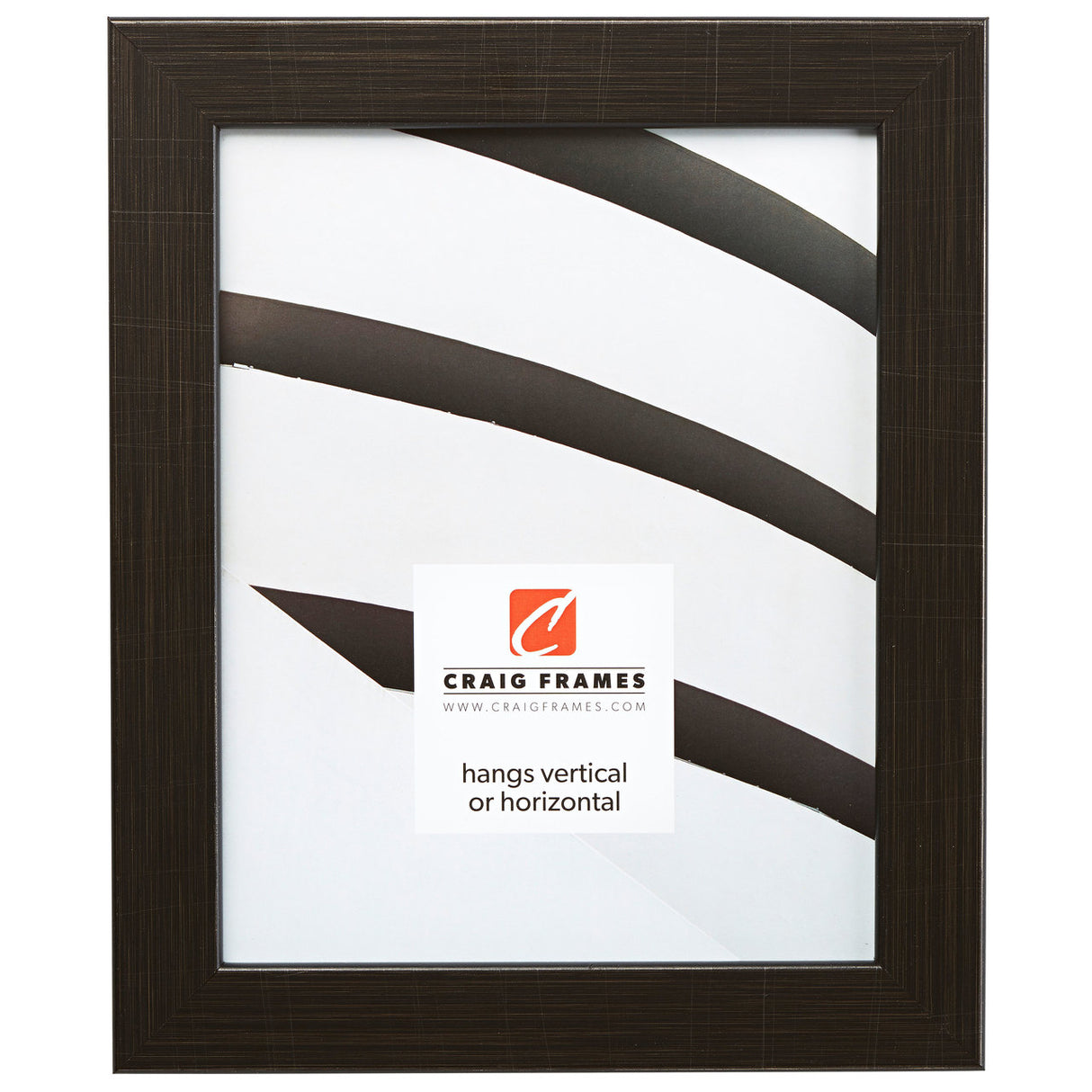 Bauhaus 125 1.25", Scratched Black Picture Frame