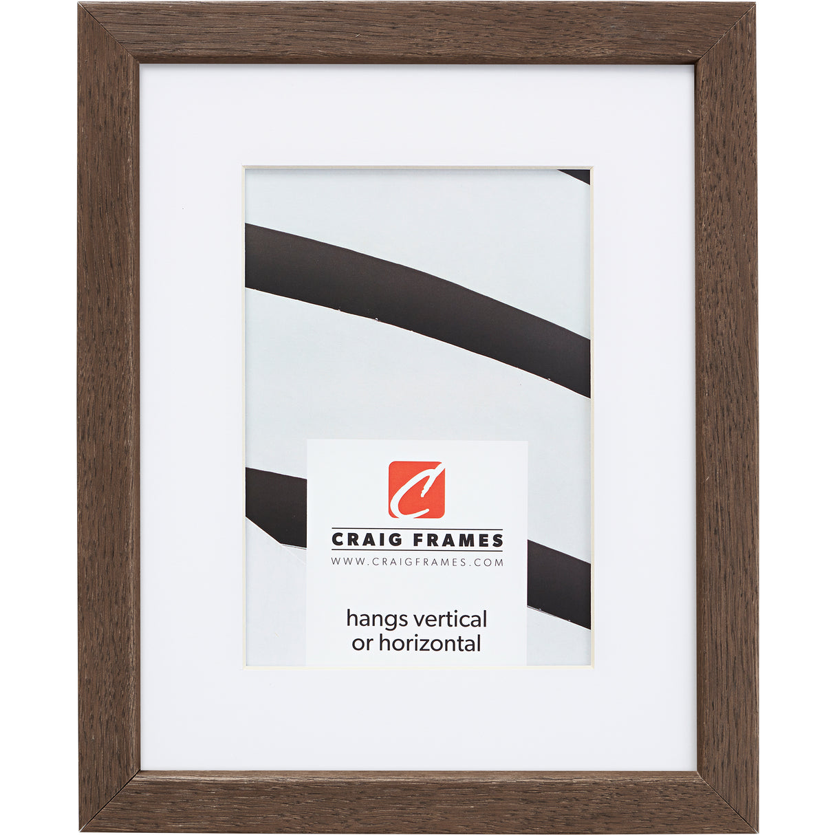 Farmhouse Essentials Tall .75", Brown Matted Picture Frame