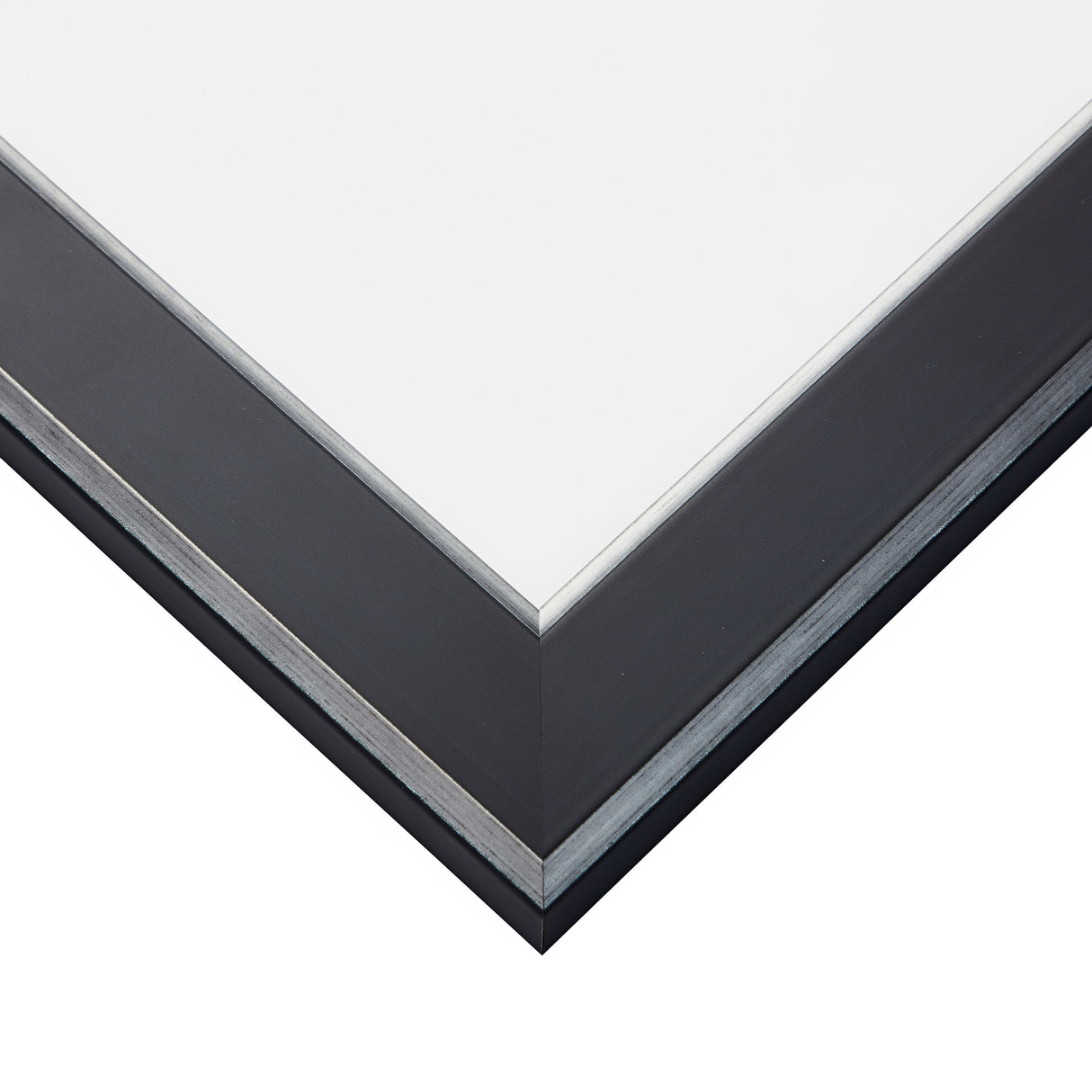 Crackle 1.5", Black and Silver Picture Frame