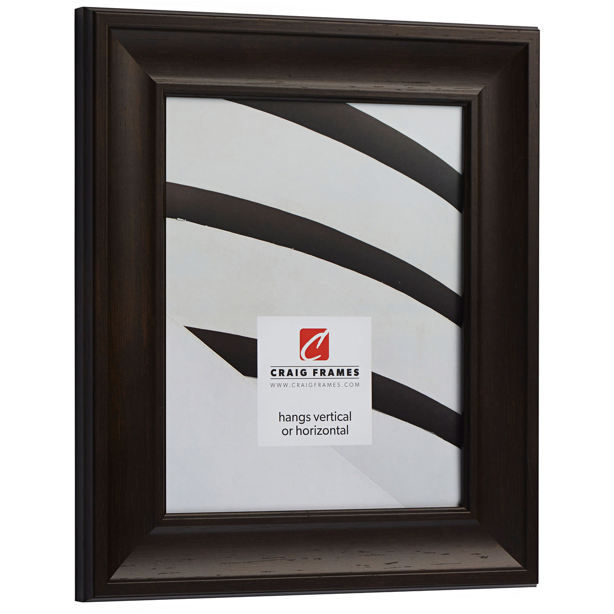 Martin 2", Dark Walnut Brown Matted Picture Frame