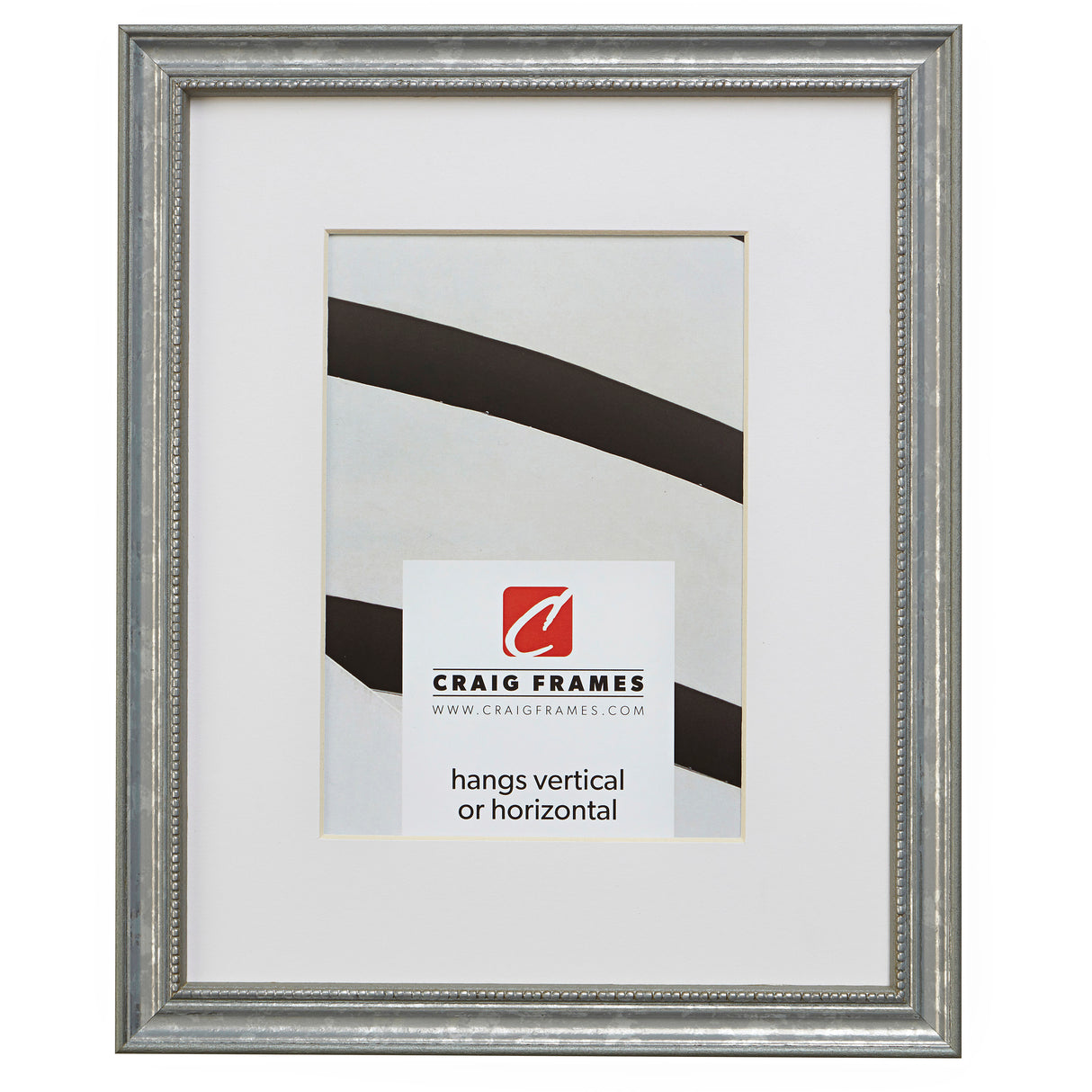 Stratton .75", Matted Aged Silver Picture Frame