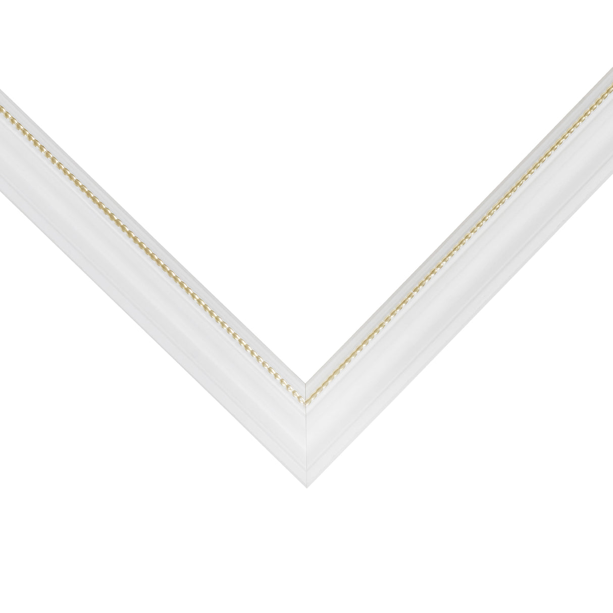 Stratton .75", Ornate White and Gold Picture Frame