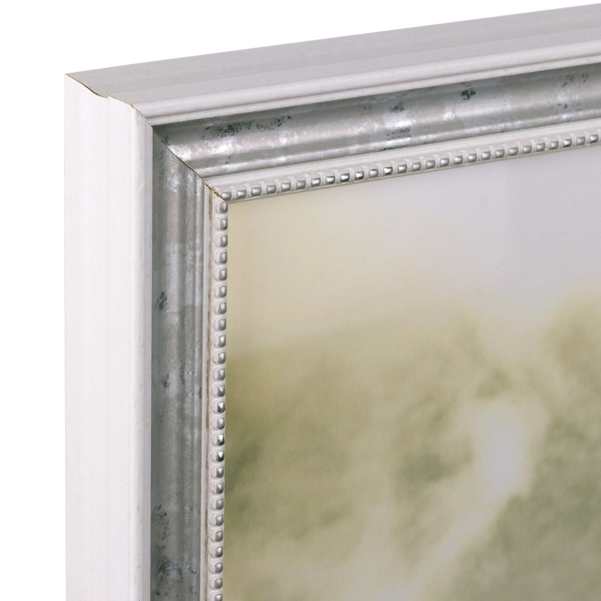 Stratton .75", Matted Antique White Picture Frame