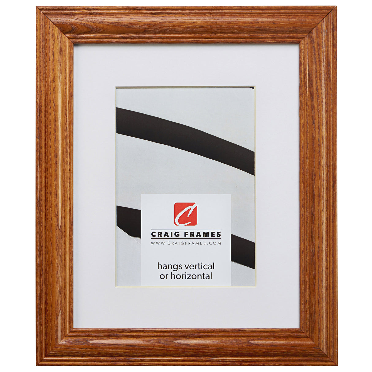 Wiltshire 440 1.25", Matted Mission Oak Picture Frame