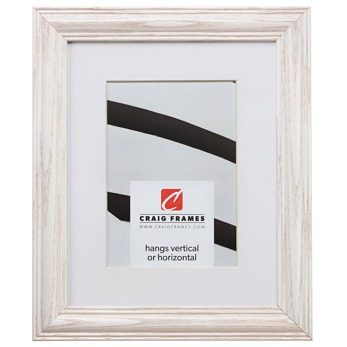 Wiltshire 440 1.25", Matted Whitewash Picture Frame