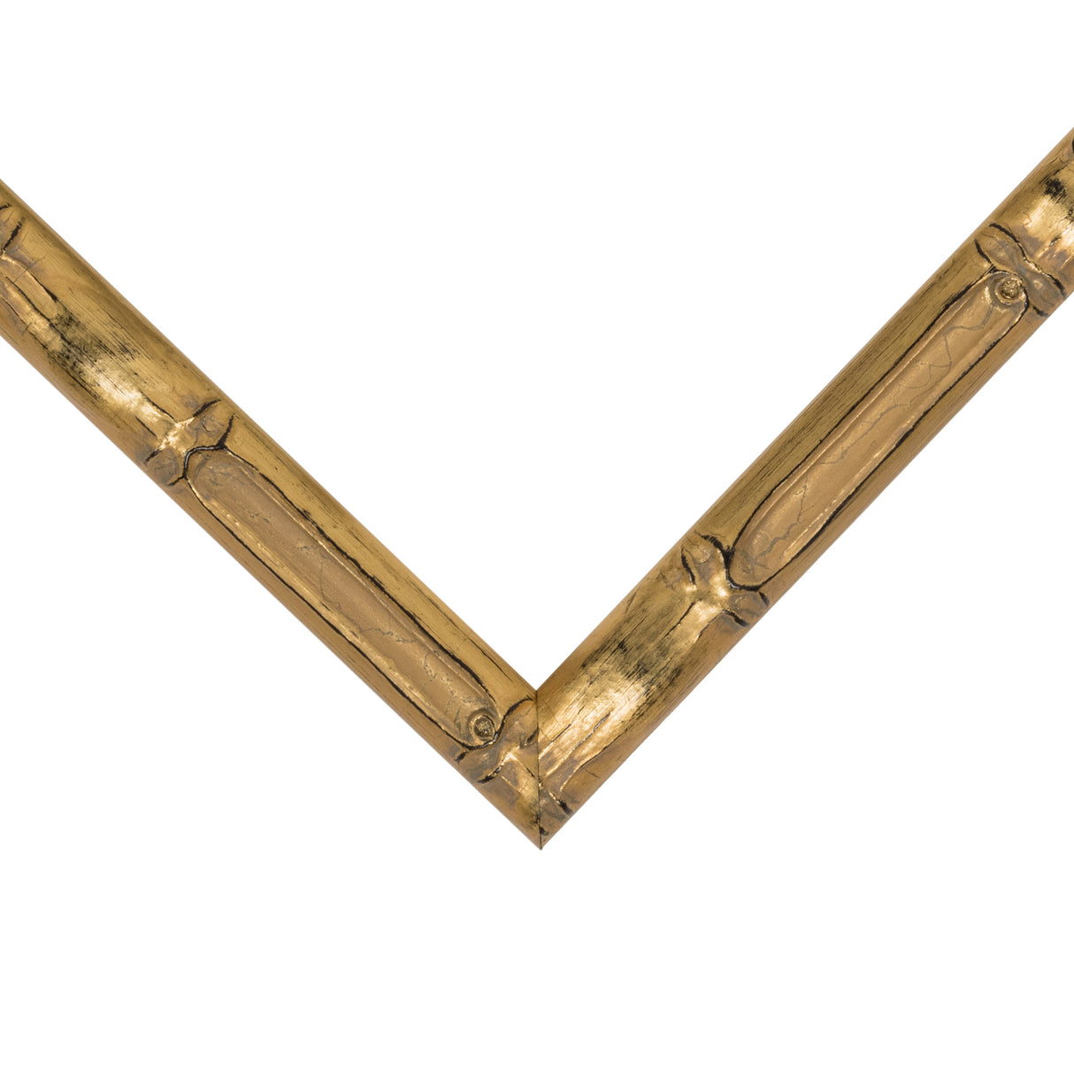 Vintage Bamboo .625", Champagne Gold Picture Frame