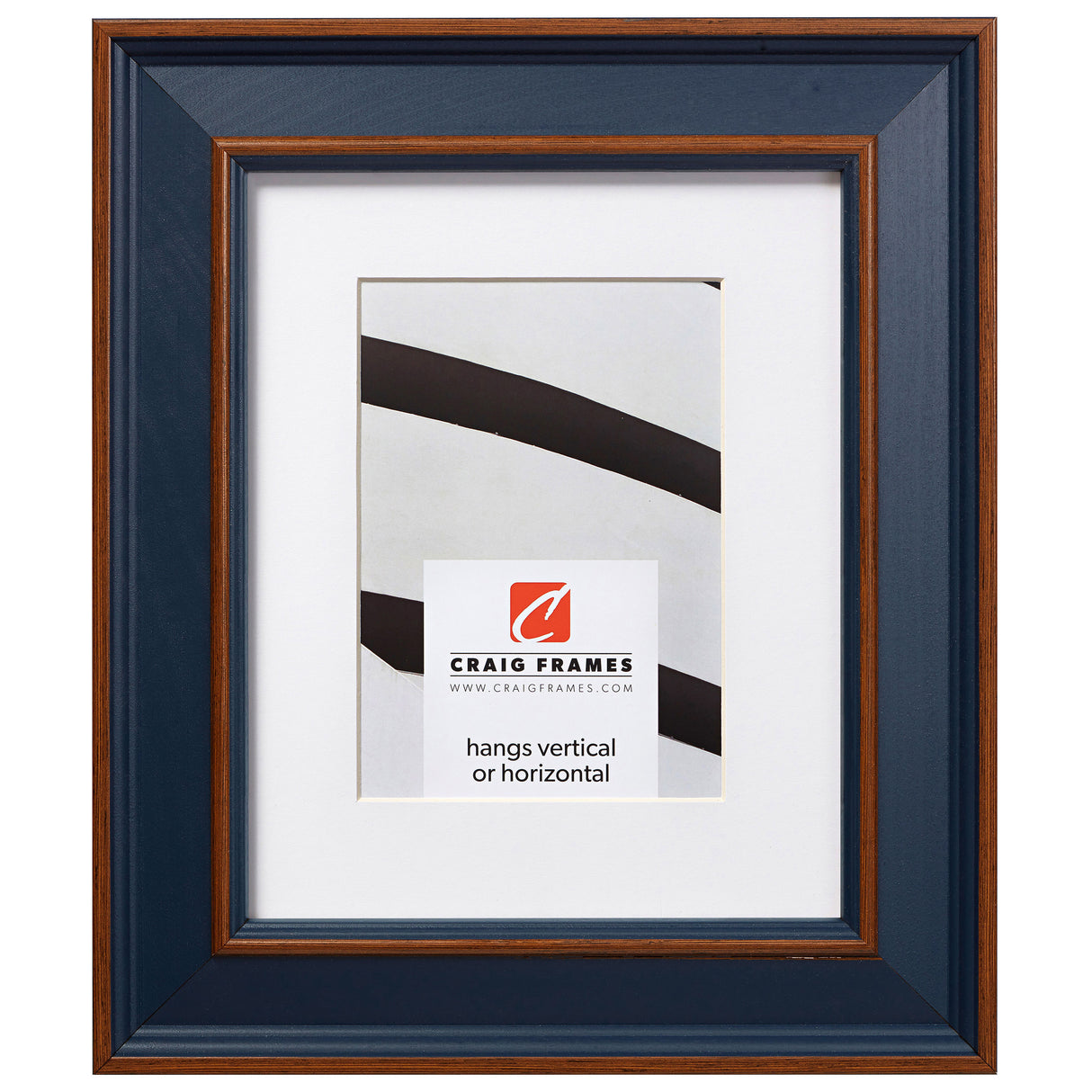 Country Estate 2", Matted Blue Hardwood Picture Frame