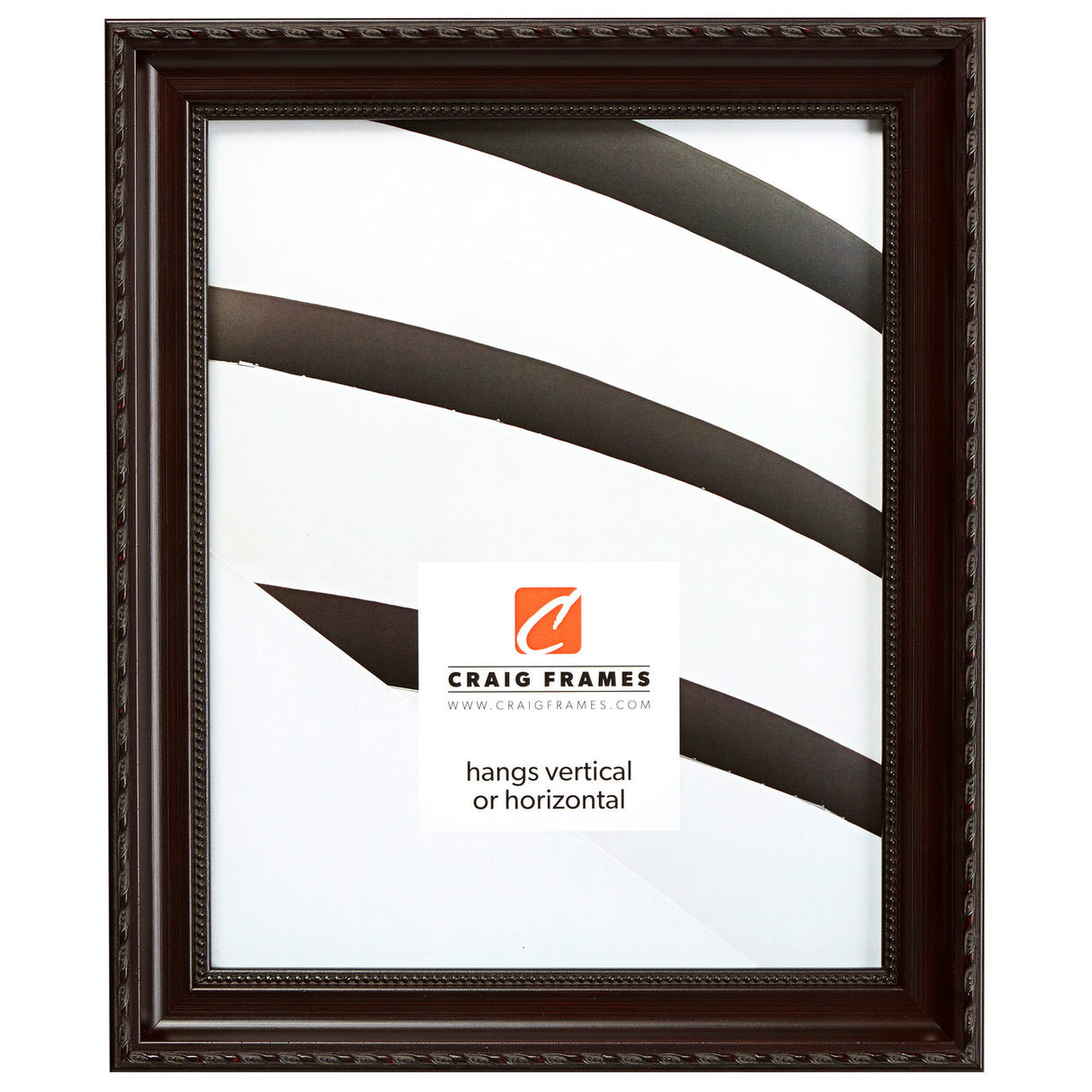 Annesbury Dark Walnut Document Frame – White/White Mat