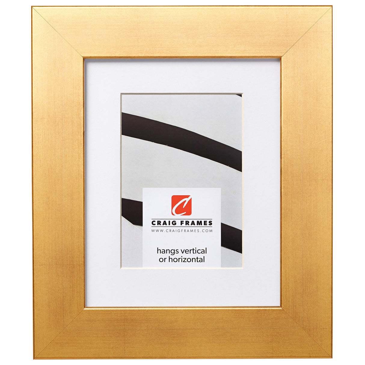 Bauhaus 200 2", Matted Old World Gold Picture Frame