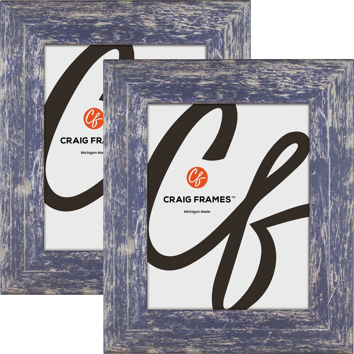 American Barn 2", Independence Blue Picture Frame - 2 Piece Set