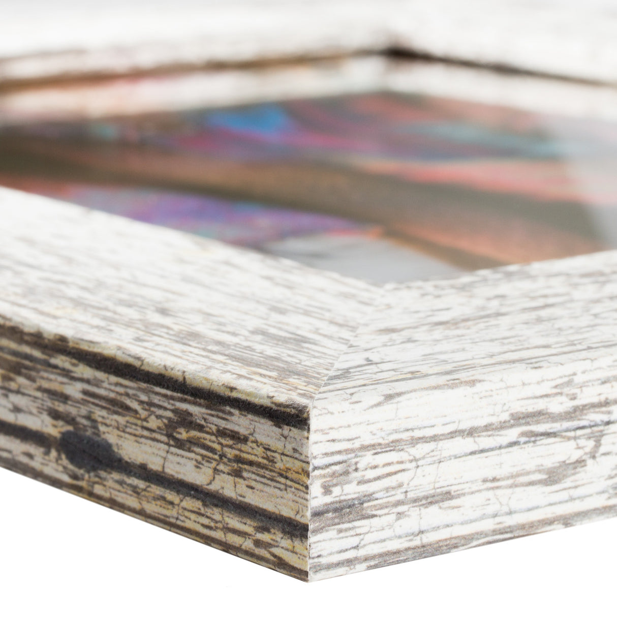American Barn 2", Matted Alabaster White Picture Frame - 4 Piece Set