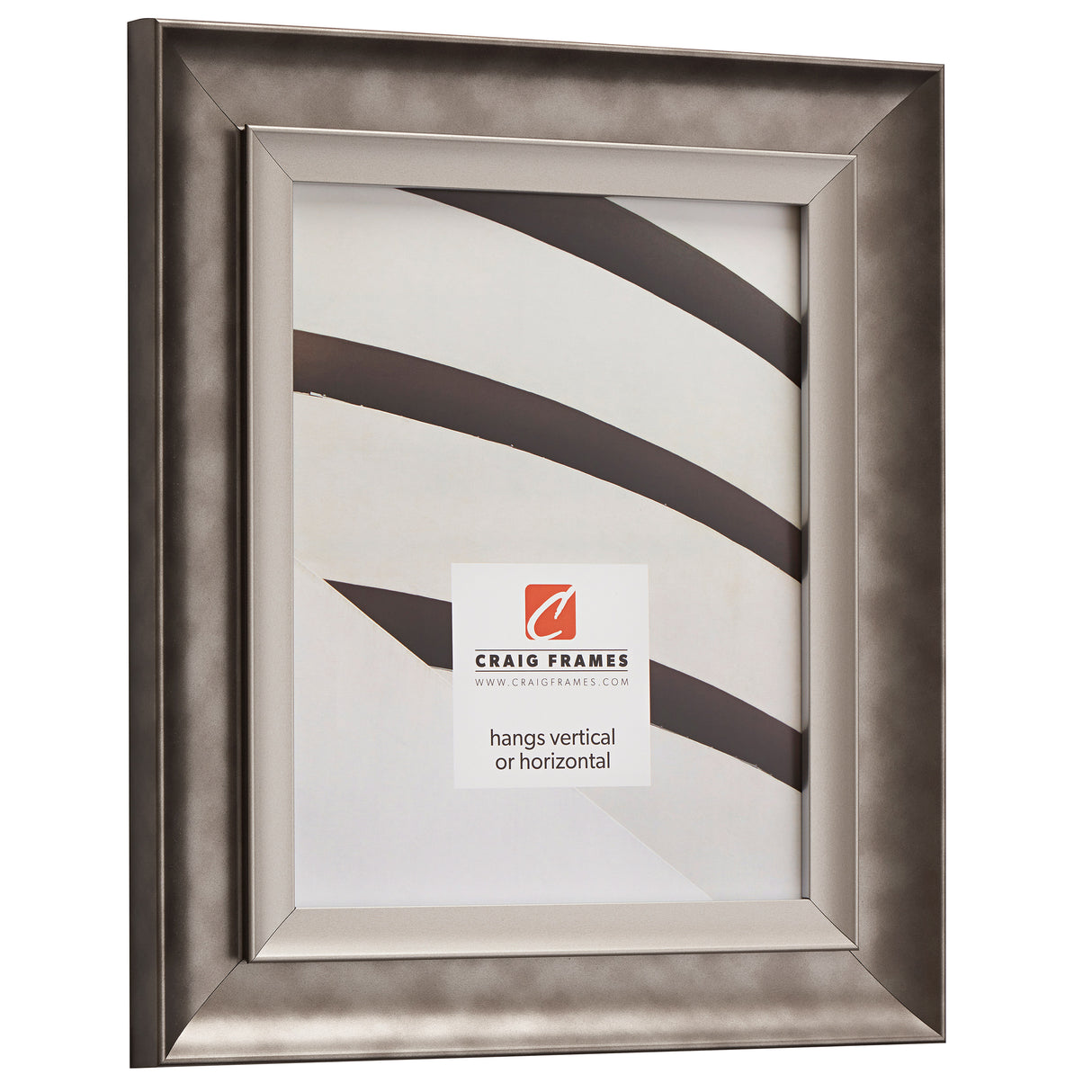 Ventura 2", Matted Pewter and Silver Picture Frame