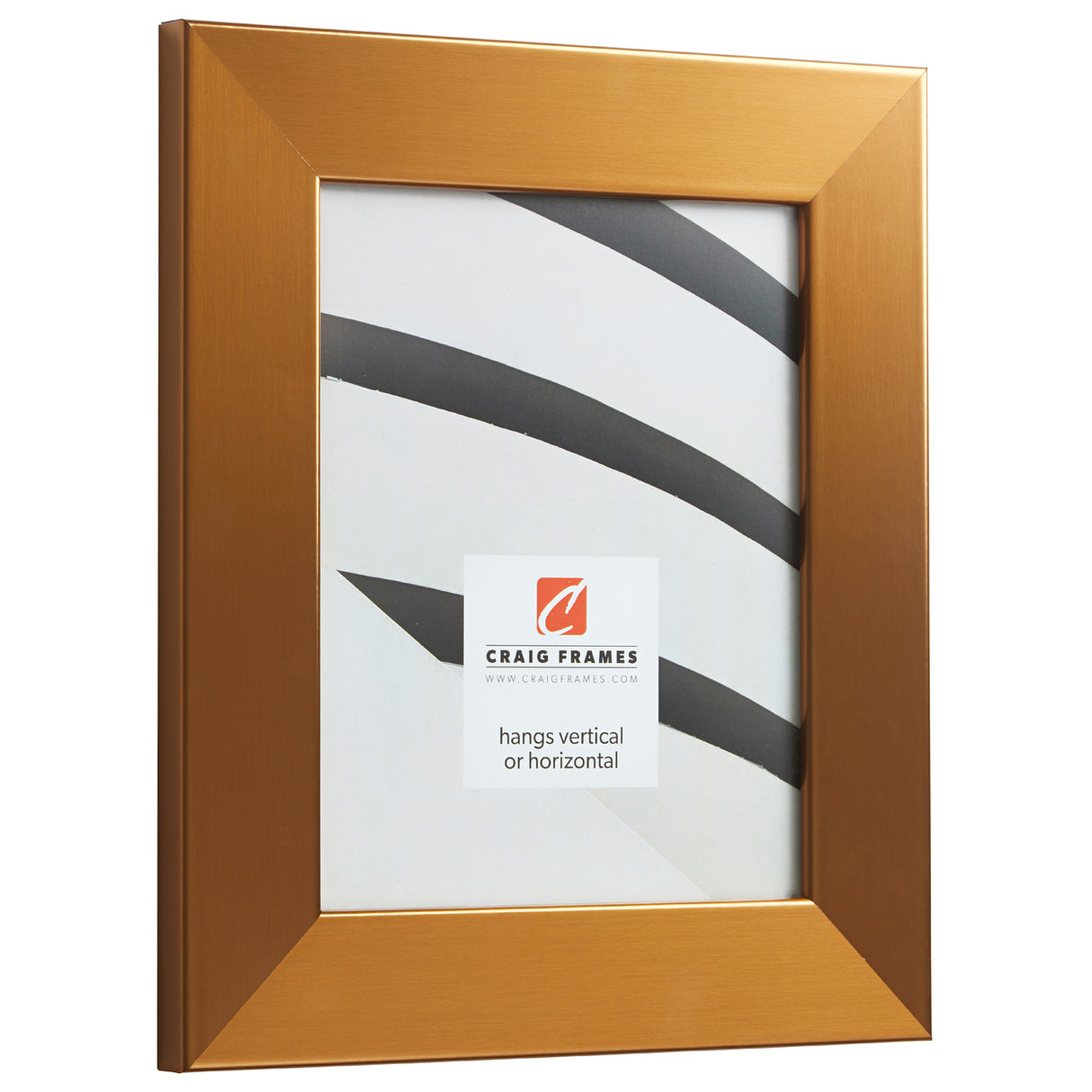 Bauhaus 200 2", Stainless Brass Picture Frame