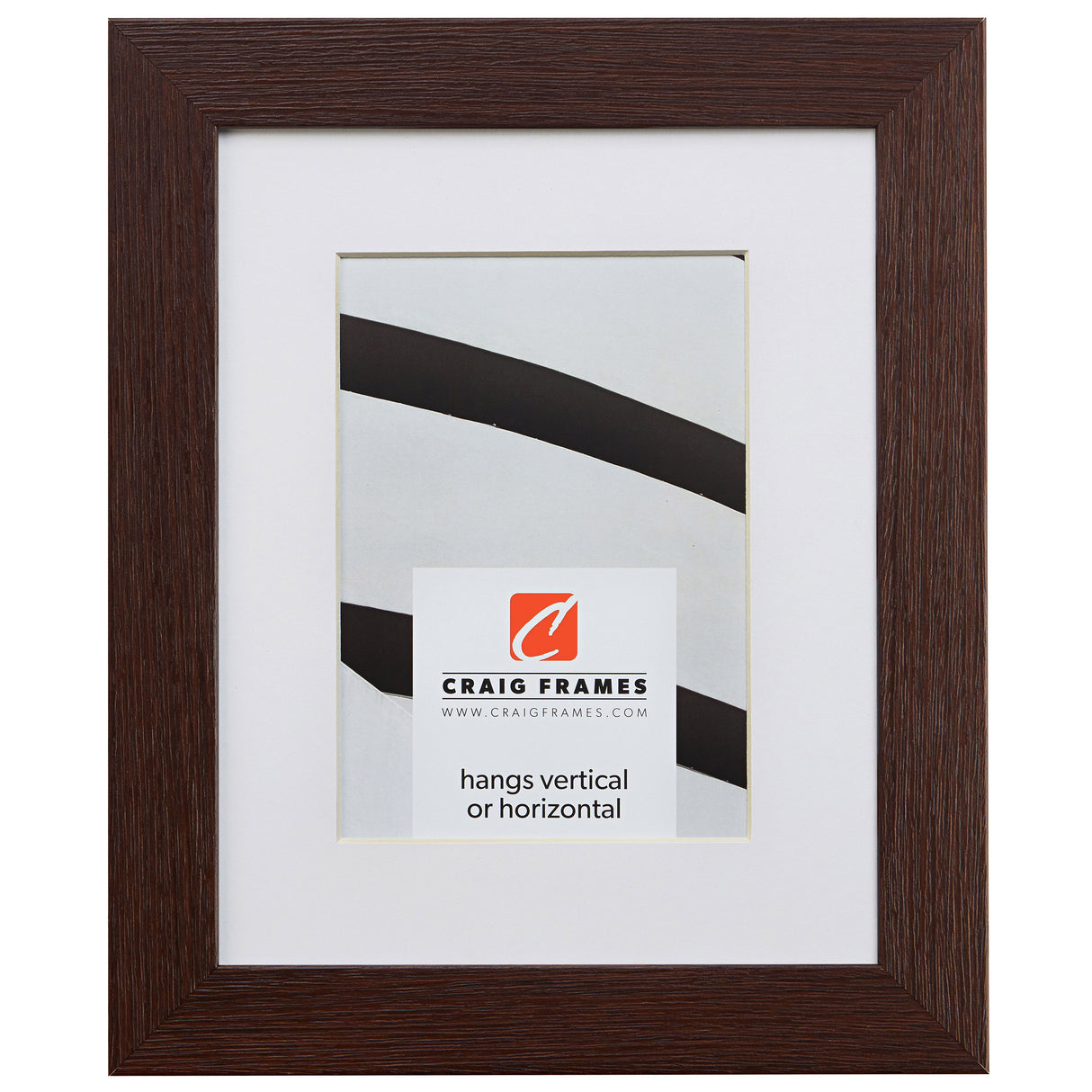 Bauhaus 125 1.25", Matted Textured Brown Oak Picture Frame