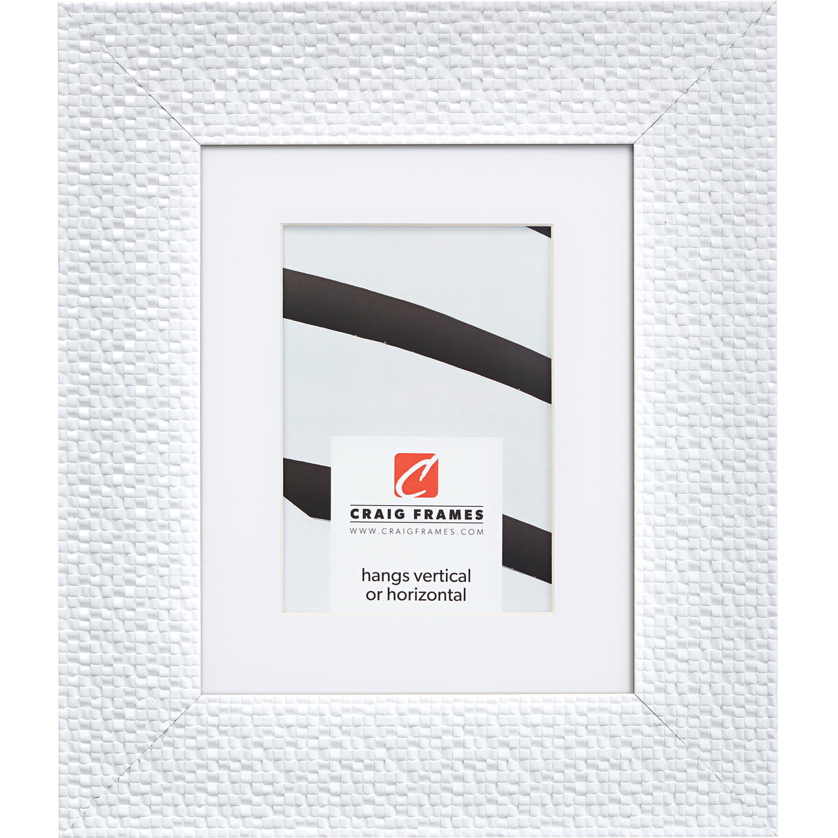 Glimmer 2.375", White Matted Picture Frame