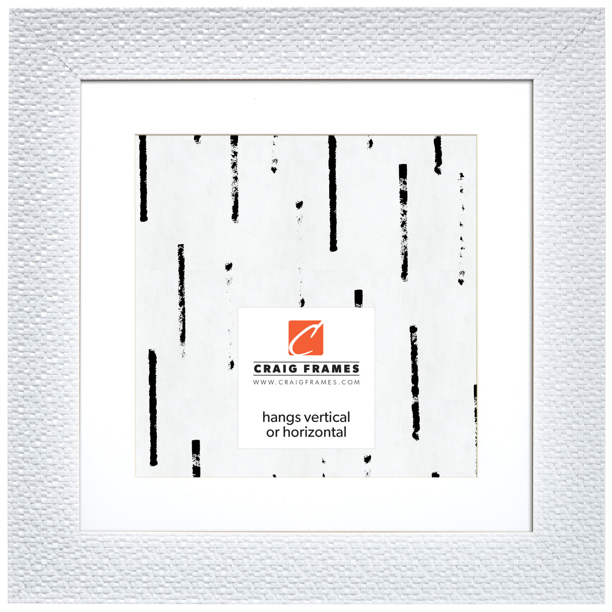 Glimmer 2.375", White Matted Picture Frame
