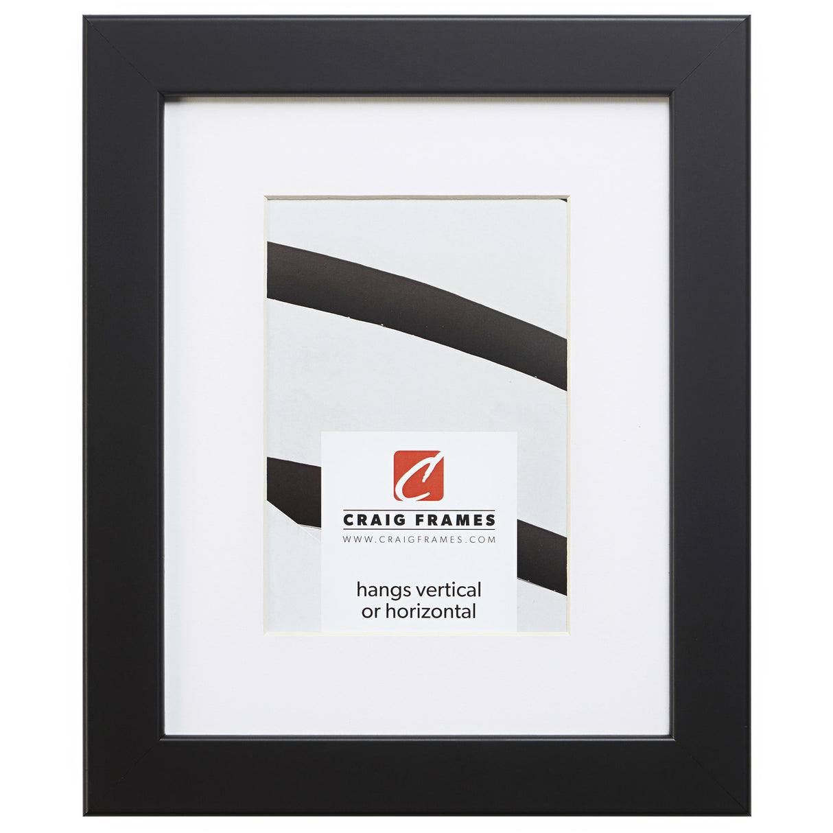 Bauhaus 125 1.25", Matted Black Satin Mica Picture Frame