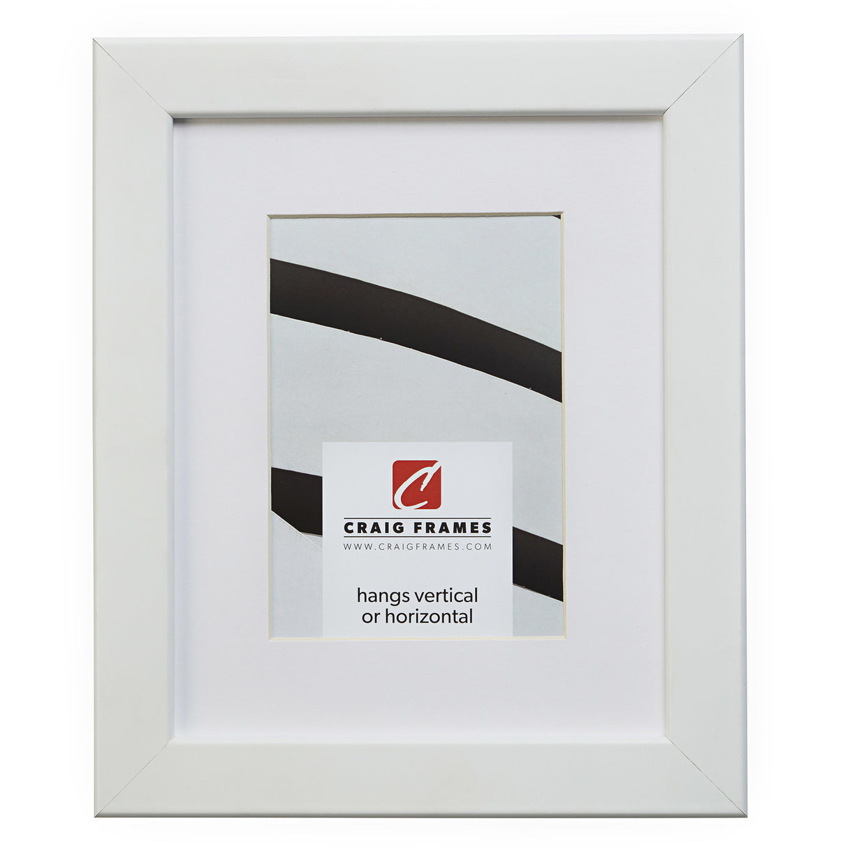 Bauhaus 125 1.25", Matted White Satin Mica Picture Frame